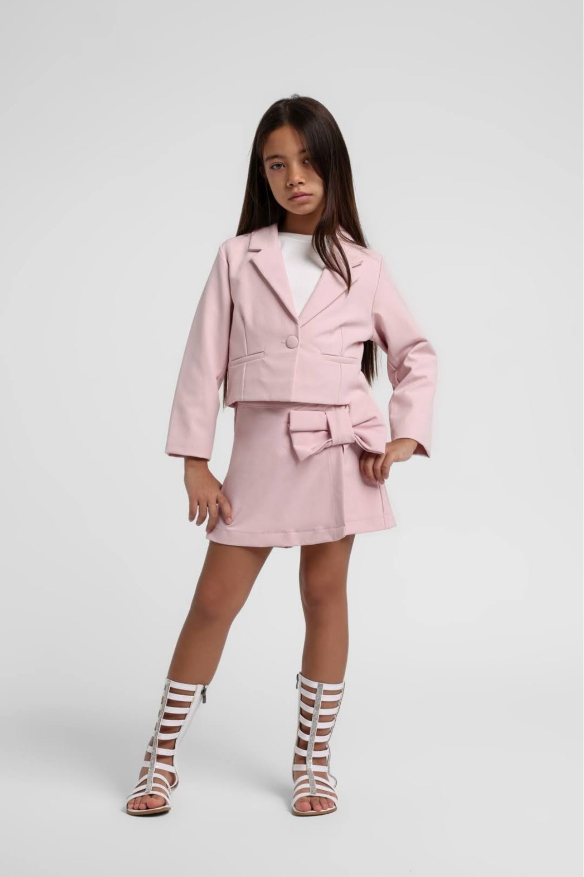 5-9 Yaş Romantic Luna Kız Çocuk 3'Lü Takım-Pembe