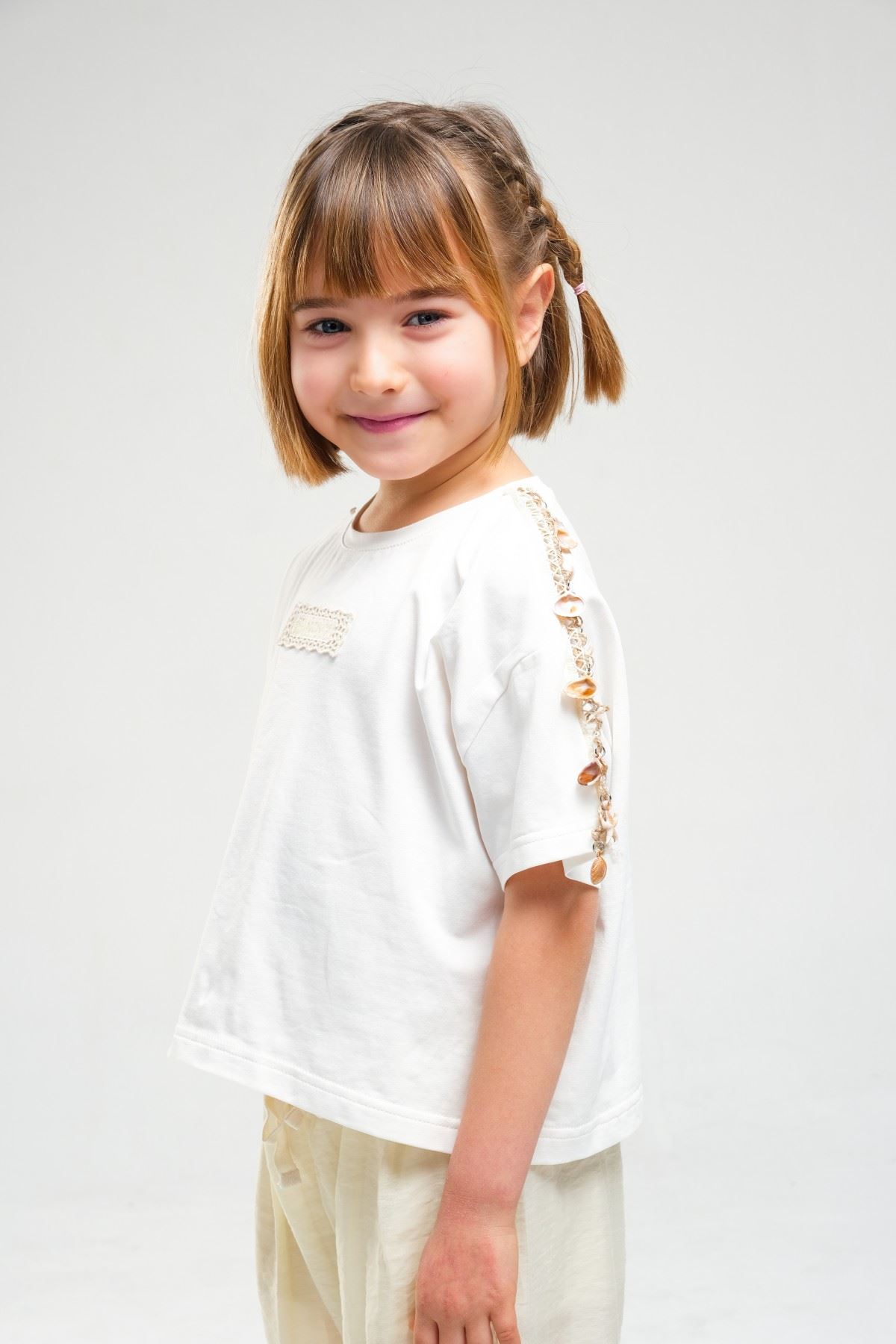 4-8 Yaş SeaShell Sugar Kız Çocuk Takım-Sarı