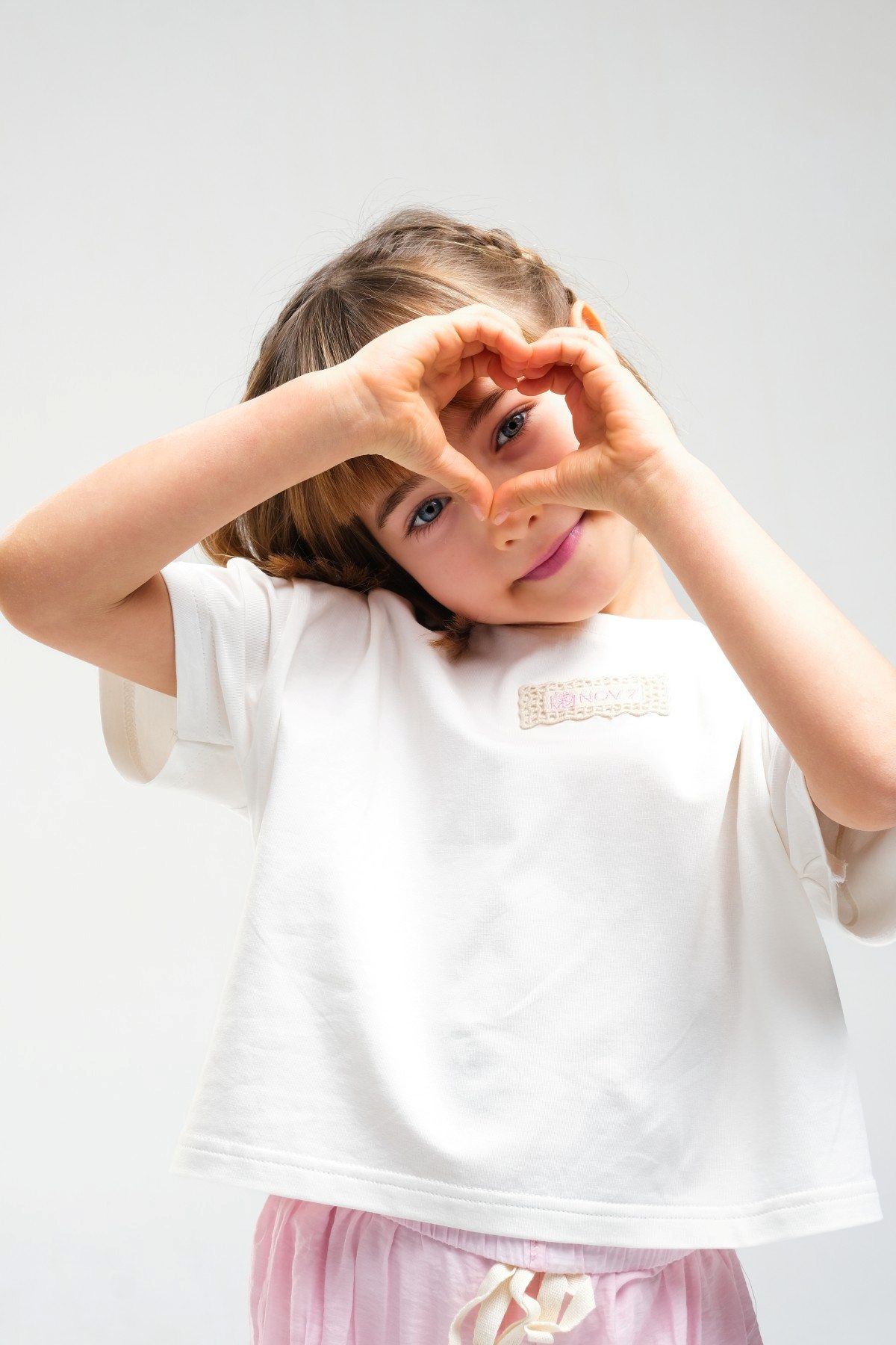 4-8 Yaş SeaShell Sugar Kız Çocuk Takım-Şeker Pembe