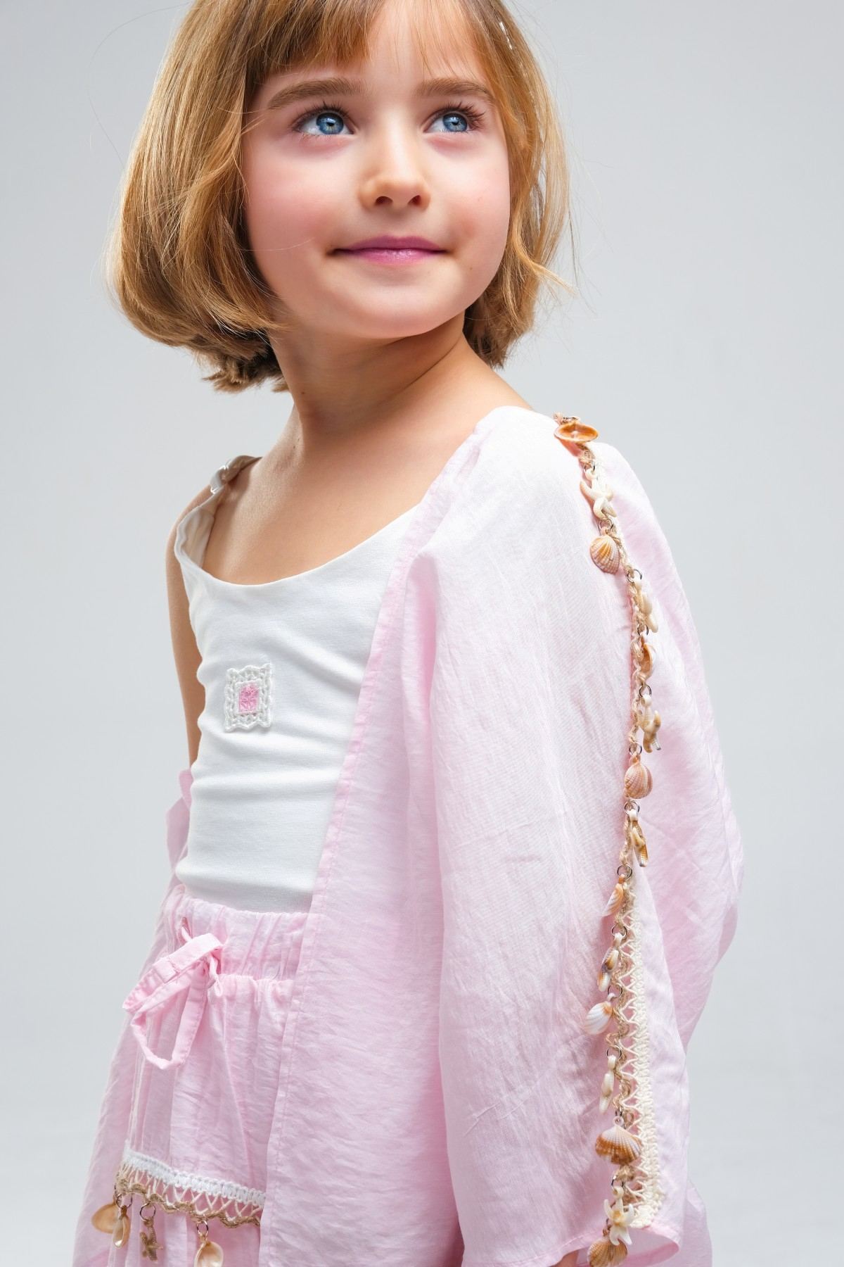 4-8 Yaş SeaShell Sugar Kız Çocuk 3'Lü Takım-Şeker Pembe