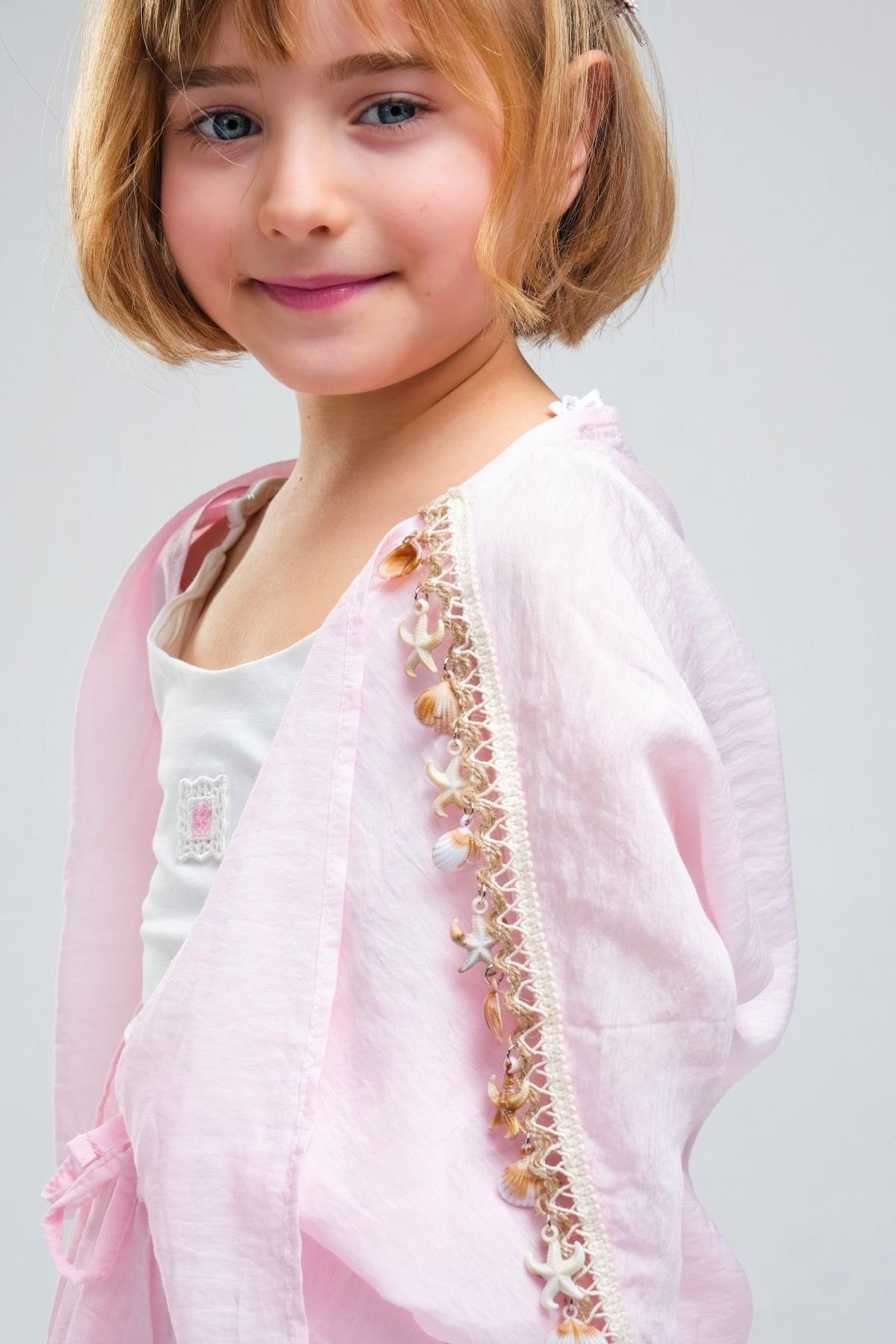 4-8 Yaş SeaShell Sugar Kız Çocuk 3'Lü Takım-Şeker Pembe