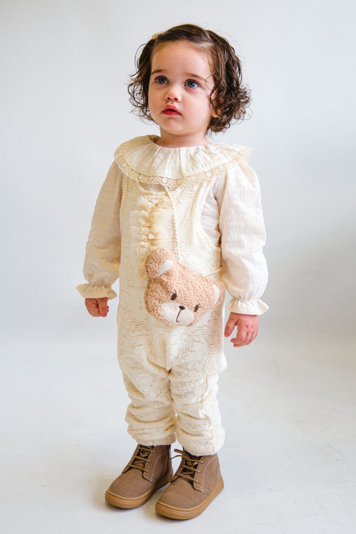 6-18 Aylık Leyla Kız Bebek 3'Lü Takım-Latte