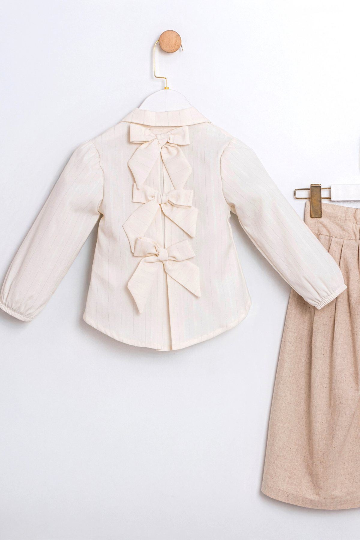 2-5 Yaş Lovely Kız Çocuk 3'Lü Takım-Latte