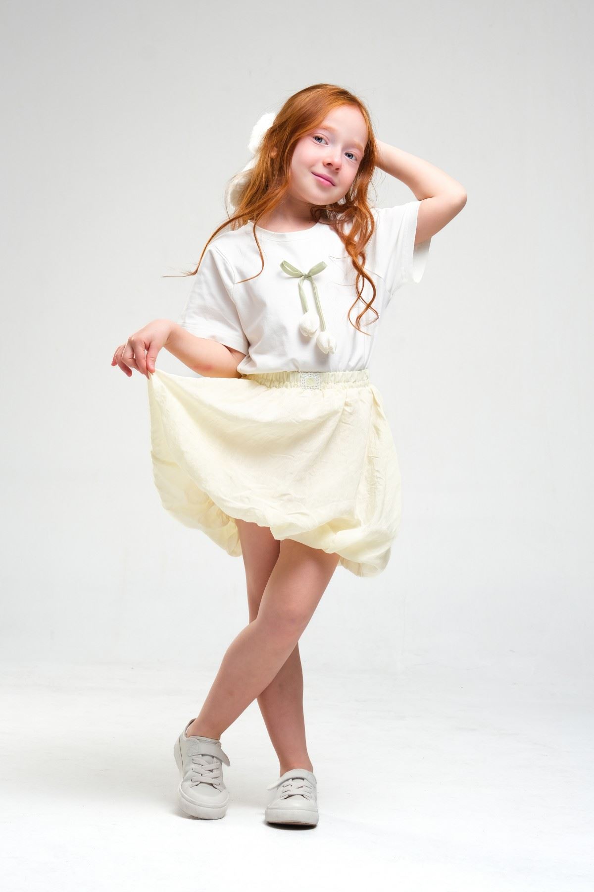 4-8 Yaş Daisy Lovelye Kız Çocuk Takım-Sarı