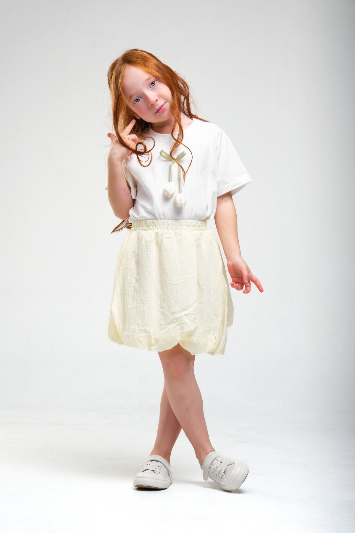 4-8 Yaş Daisy Lovelye Kız Çocuk Takım-Sarı