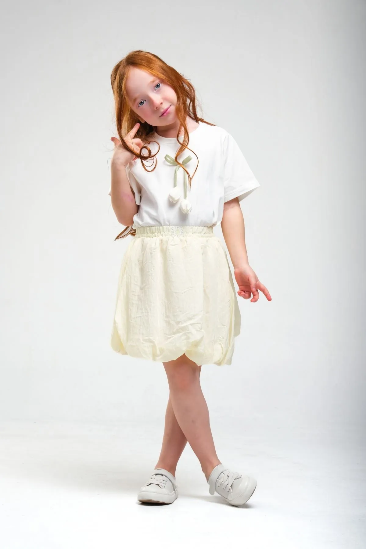 4-8 Yaş Daisy Lovelye Kız Çocuk Takım-Sarı