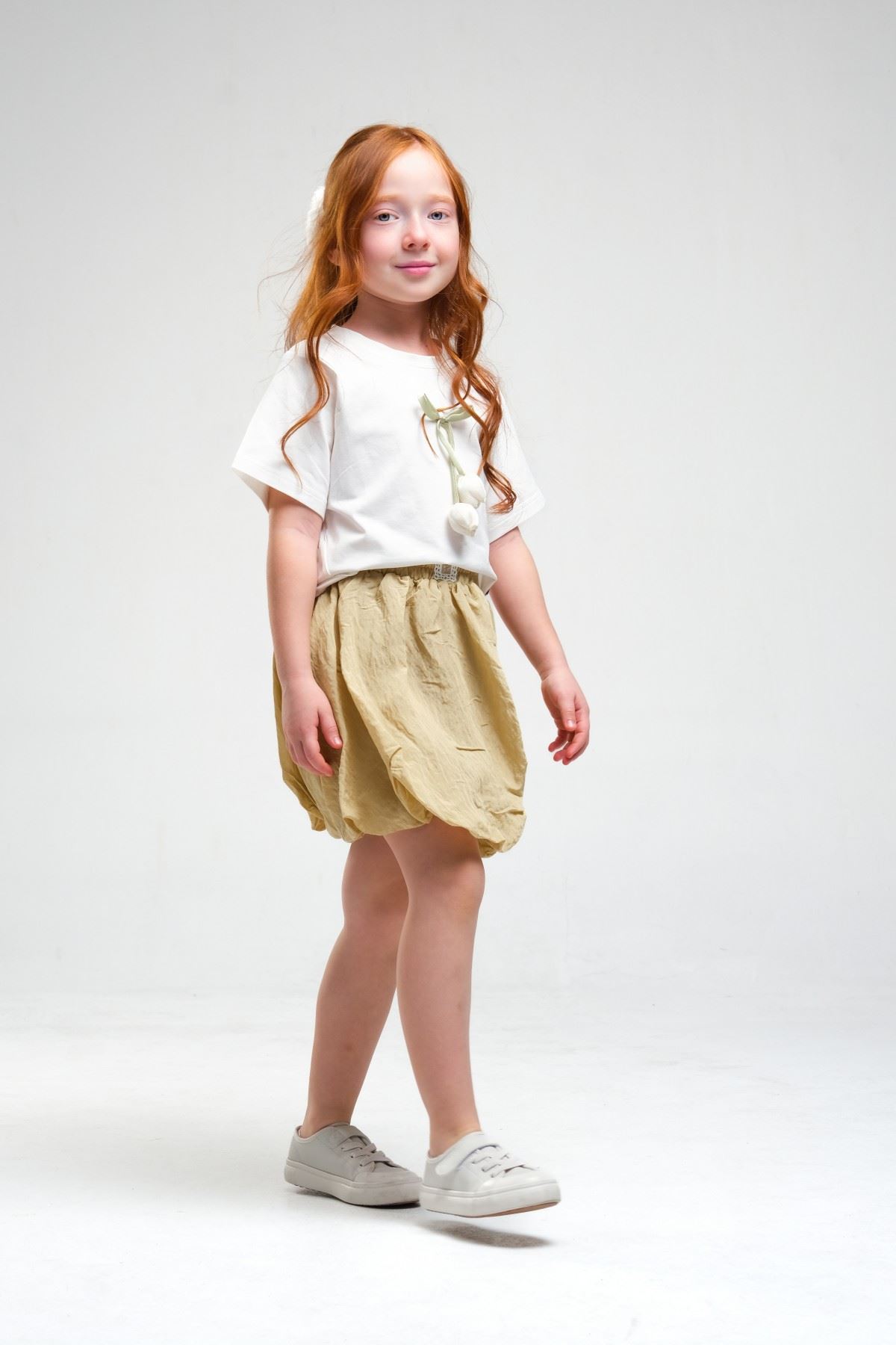 4-8 Yaş Daisy Lovelye Kız Çocuk Takım-Haki