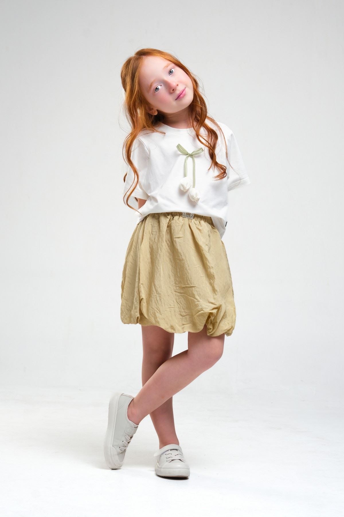 4-8 Yaş Daisy Lovelye Kız Çocuk Takım-Haki