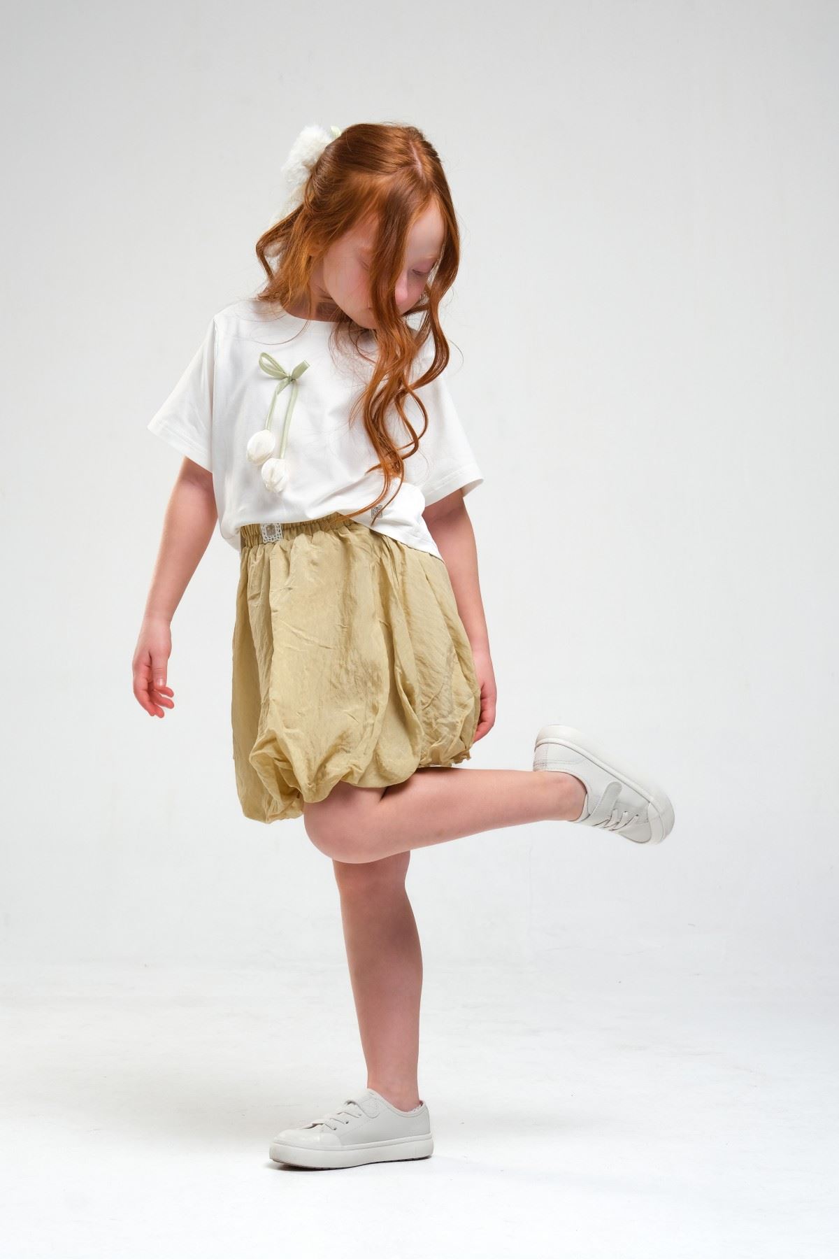 4-8 Yaş Daisy Lovelye Kız Çocuk Takım-Haki