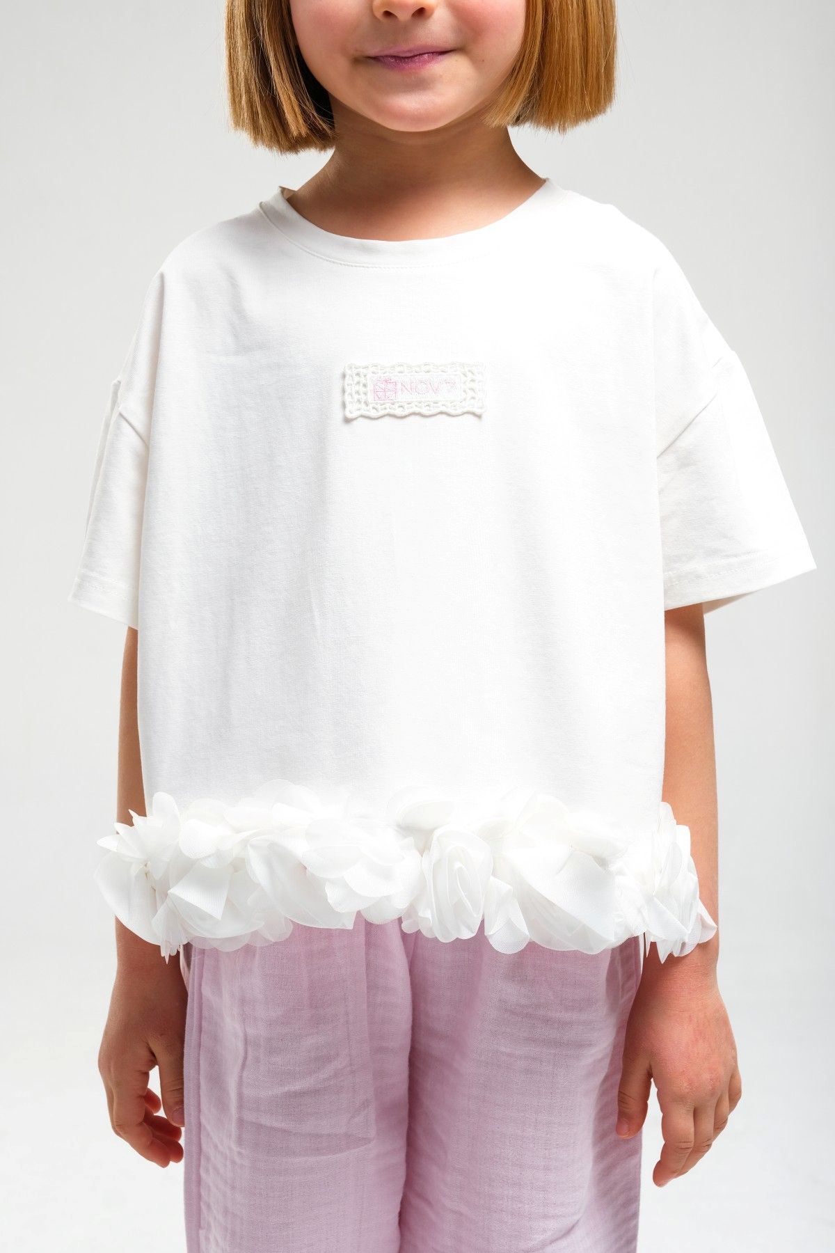 4-8 Yaş Asuman Two Kız Çocuk Takım-Şeker Pembe