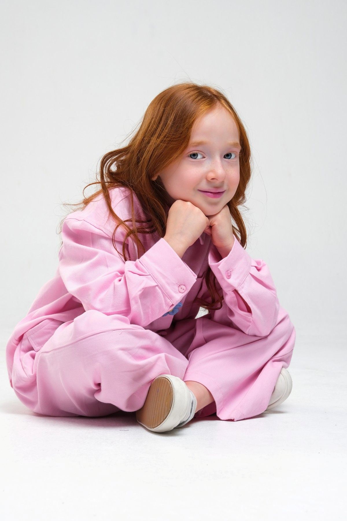 4-8 Yaş Pearl Flower Kız Çocuk Takım-Şeker Pembe