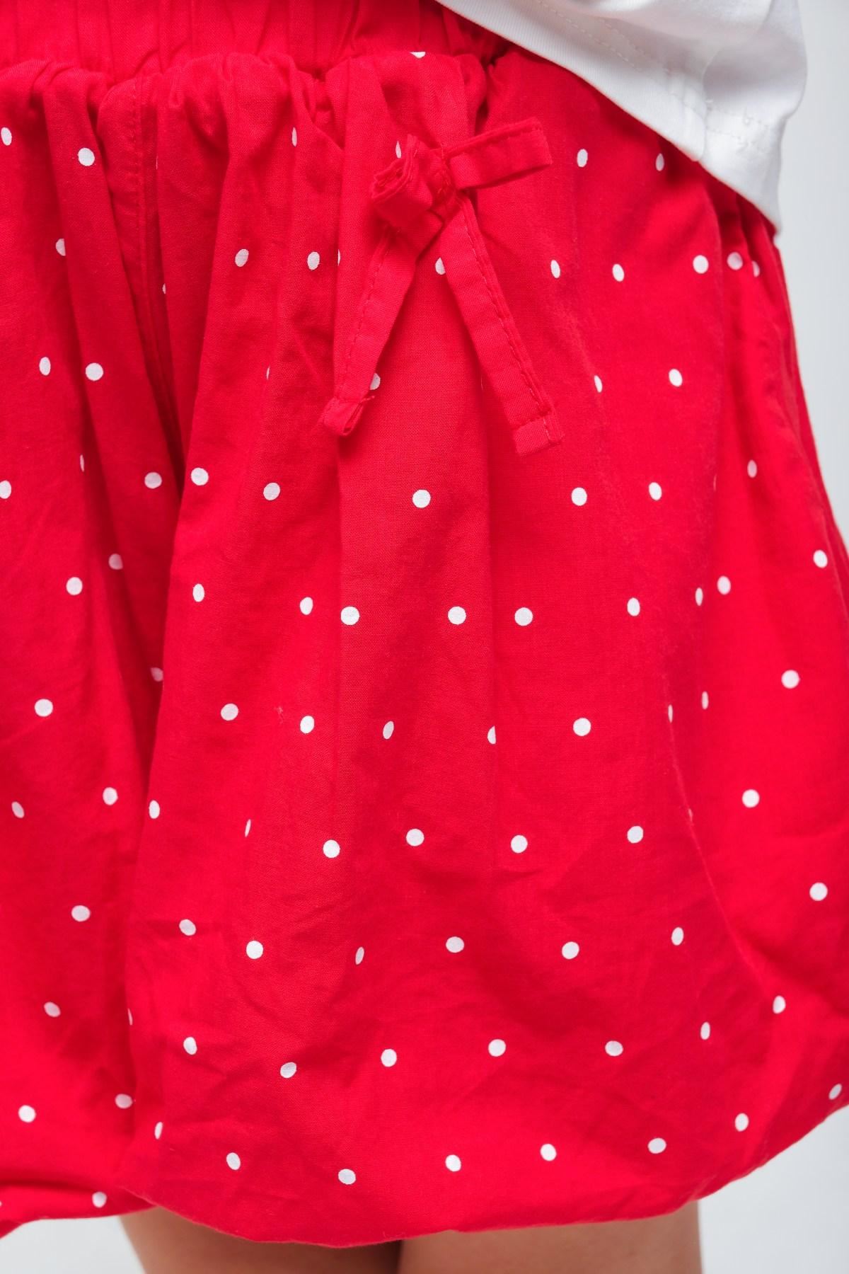 4-8 Yaş Cherry Cate Kız Çocuk Takım-Kırmızı