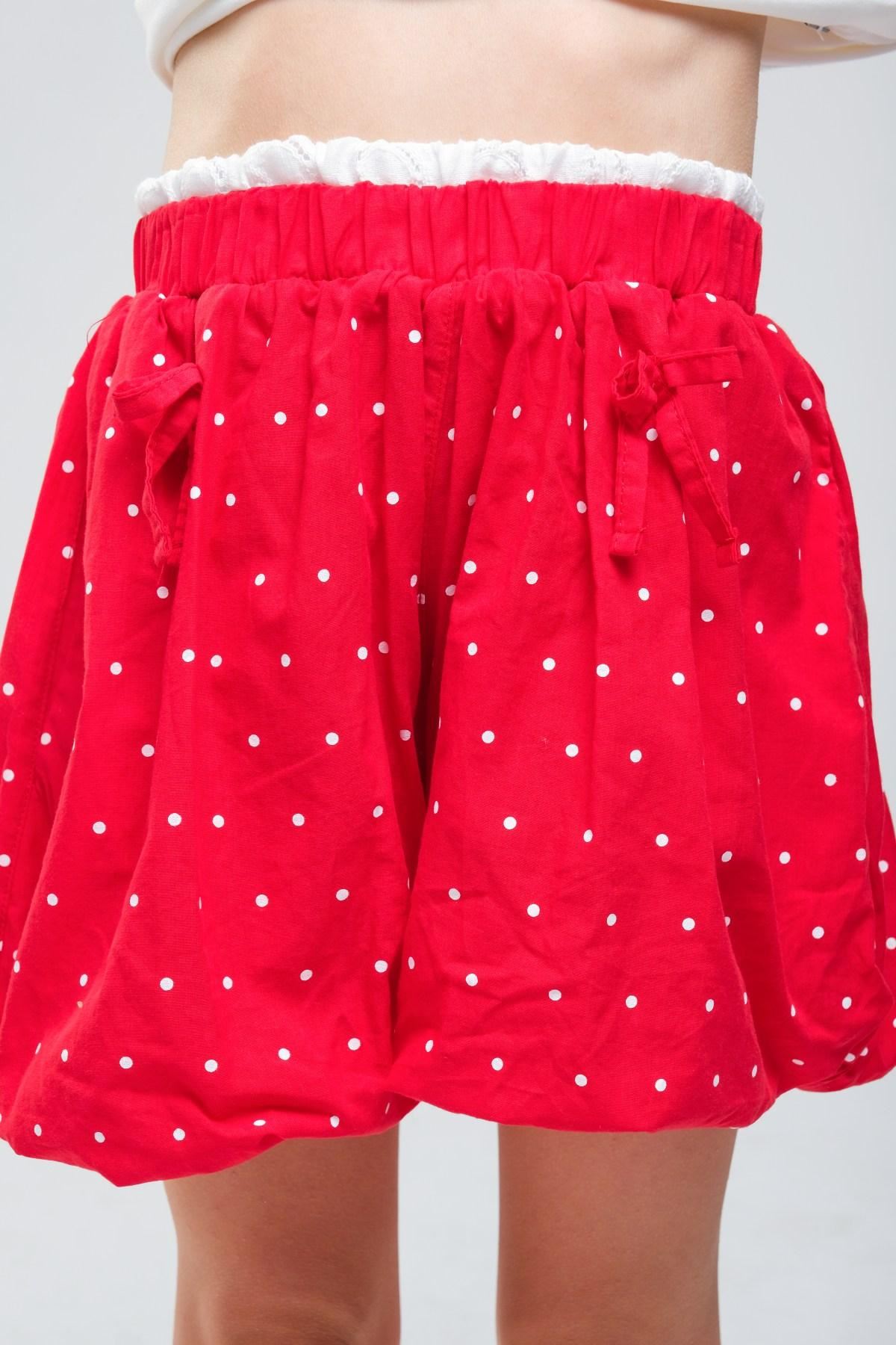 4-8 Yaş Cherry Cate Kız Çocuk Takım-Kırmızı