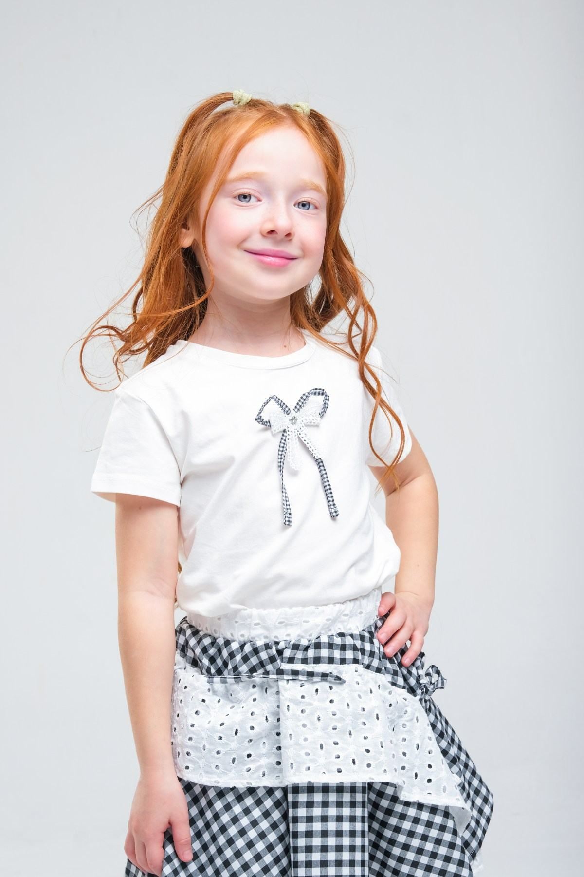 4-8 Yaş Navy Firuze Kız Çocuk Takım-Siyah