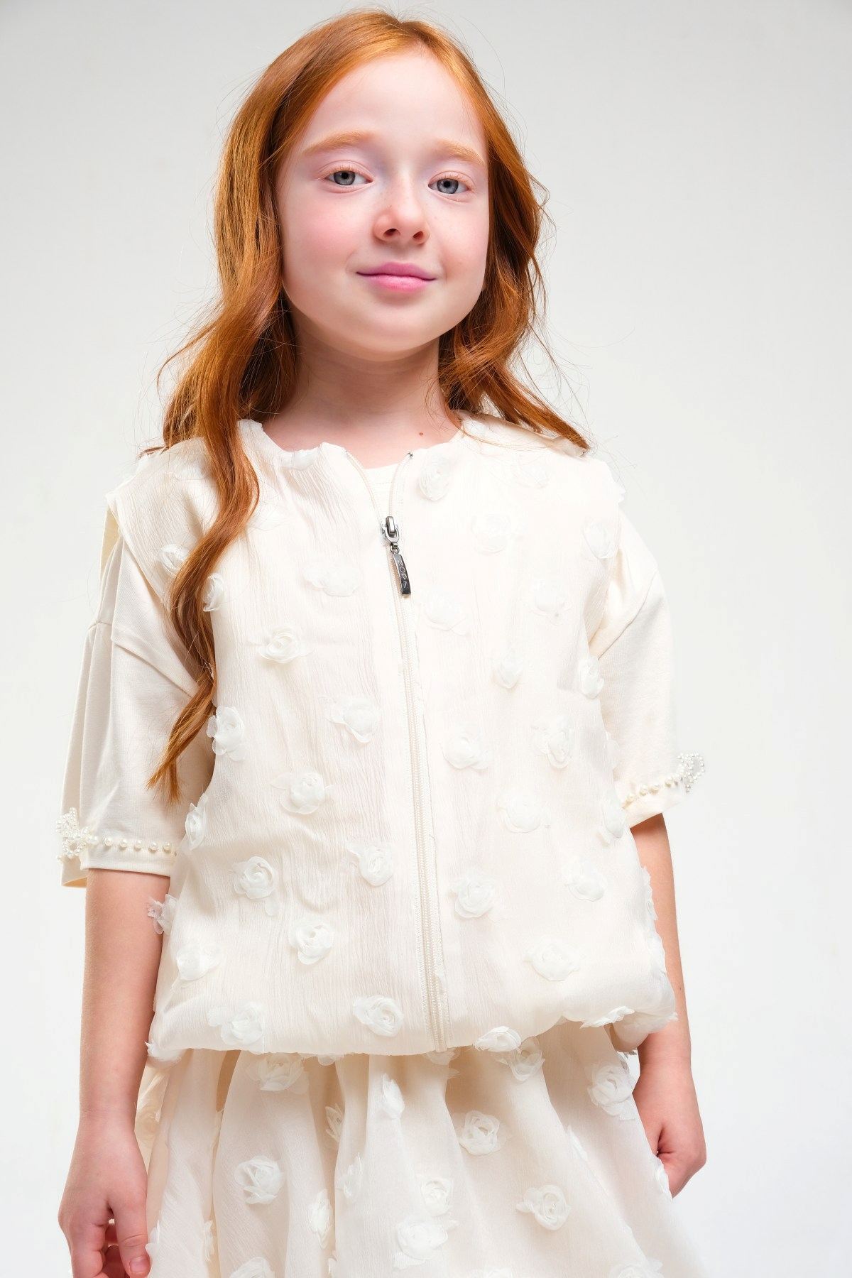 4-8 Yaş Orca Royal Kız Çocuk 3'Lü Takım-Latte