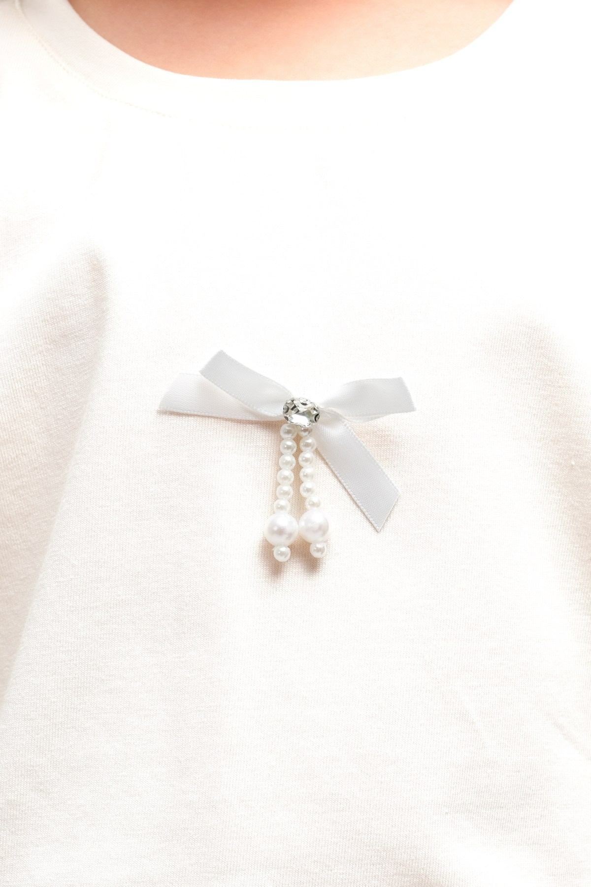 4-8 Yaş Madam Elagance Kız Çocuk 3'Lü Takım-Latte