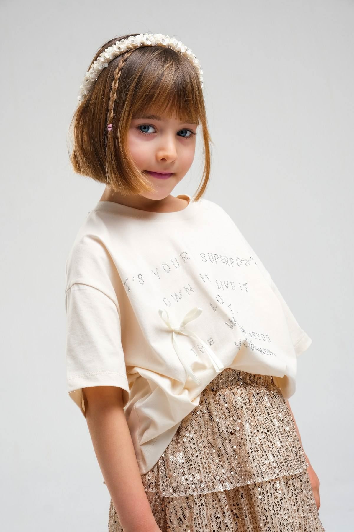 4-8 Yaş Suprice Kız Çocuk Takım-Latte