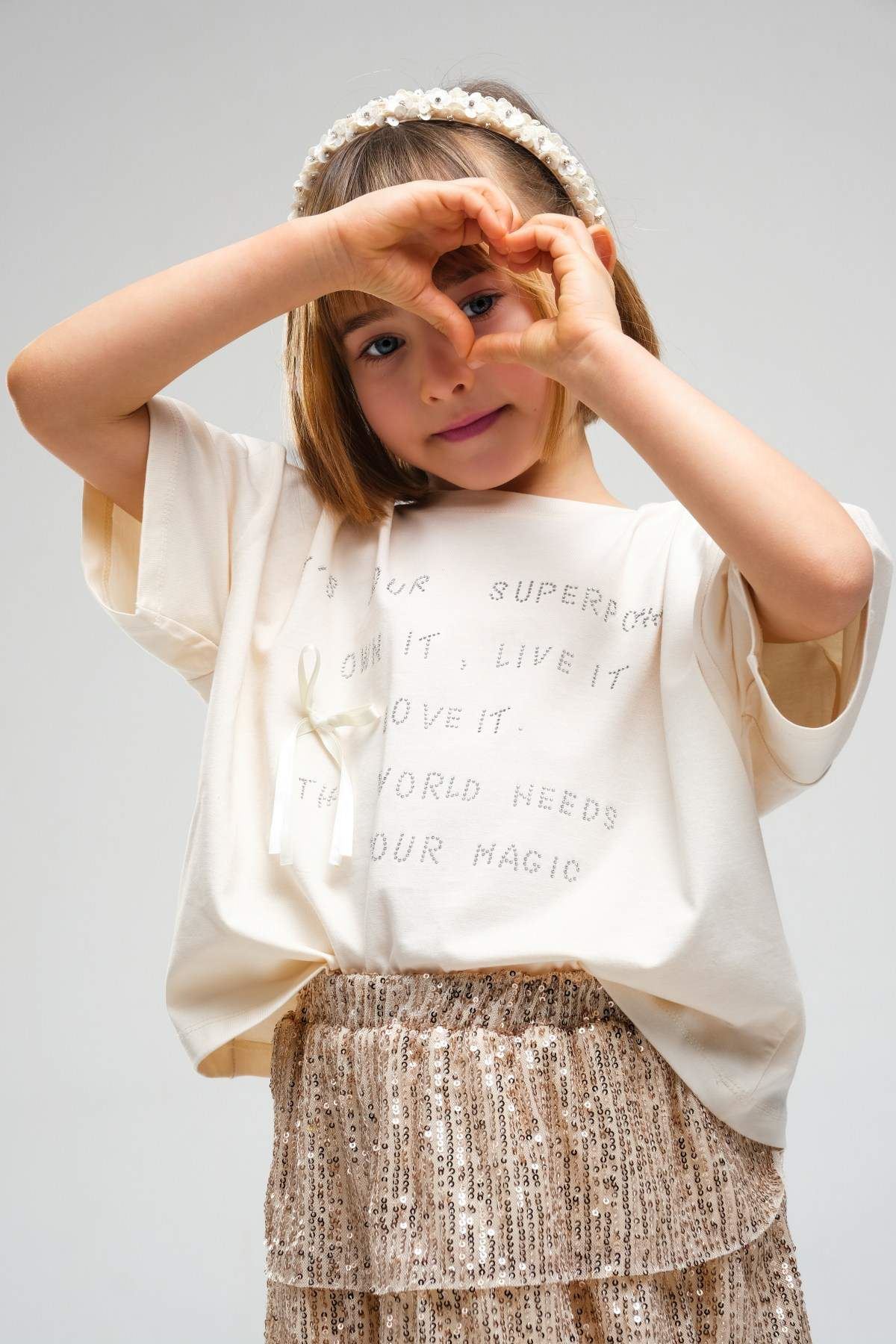 4-8 Yaş Suprice Kız Çocuk Takım-Latte