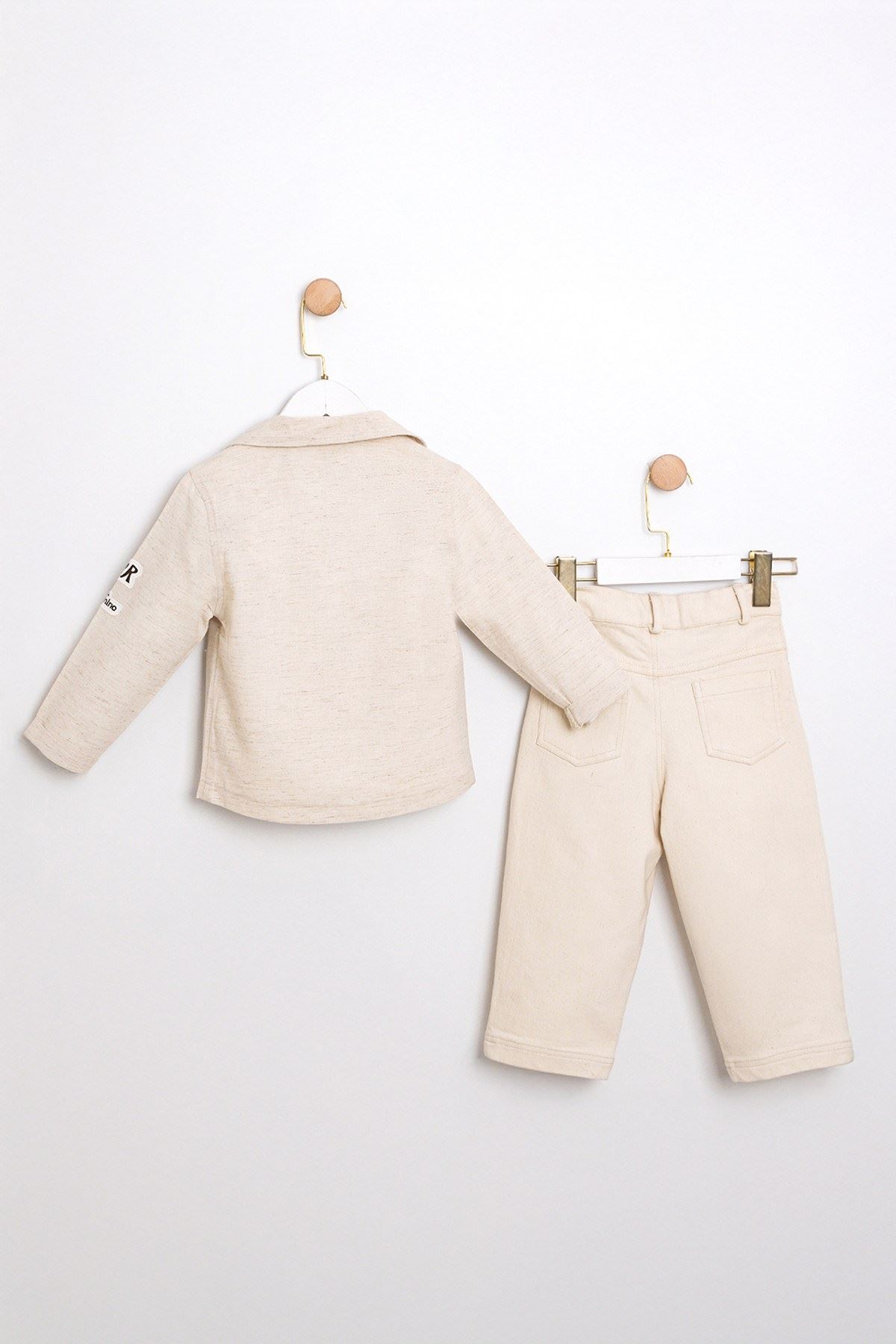 2-5 Yaş Brendone Like Erkek Çocuk 3'Lü Takım-Latte