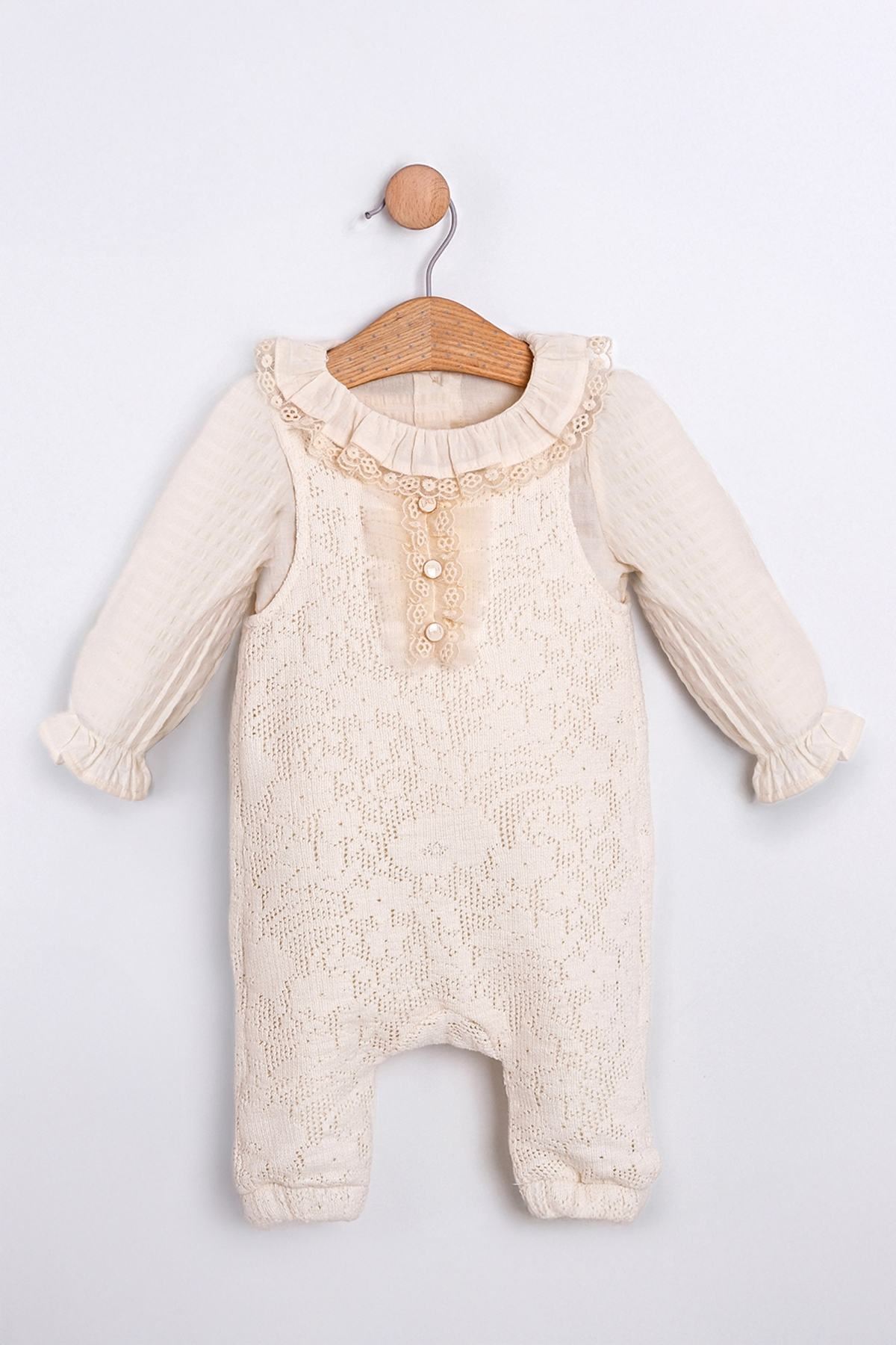 6-18 Aylık Leyla Kız Bebek 3'Lü Takım-Latte