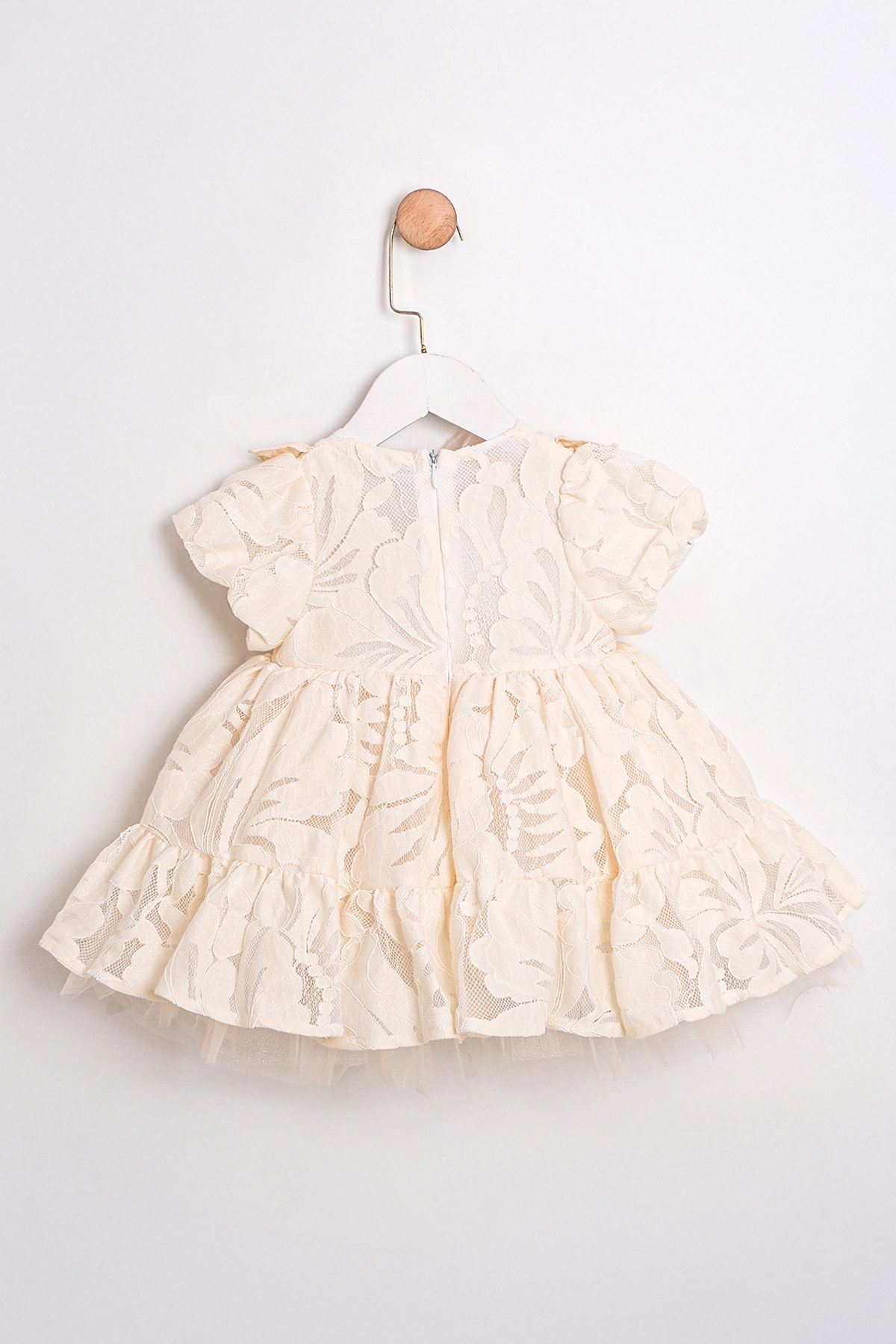 9-24 Aylık ELeni Funny Kız Bebek Elbise-Latte