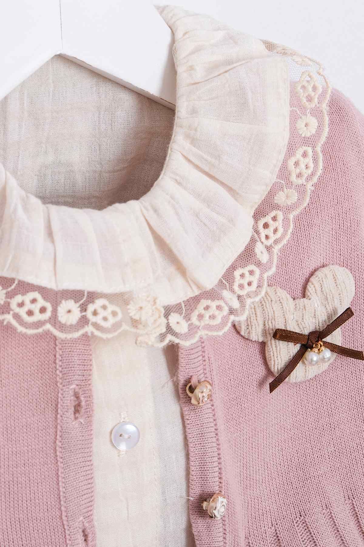 6-18 Aylık Rose Sauvage Kız Bebek 3'Lü Takım-Gül Kurusu