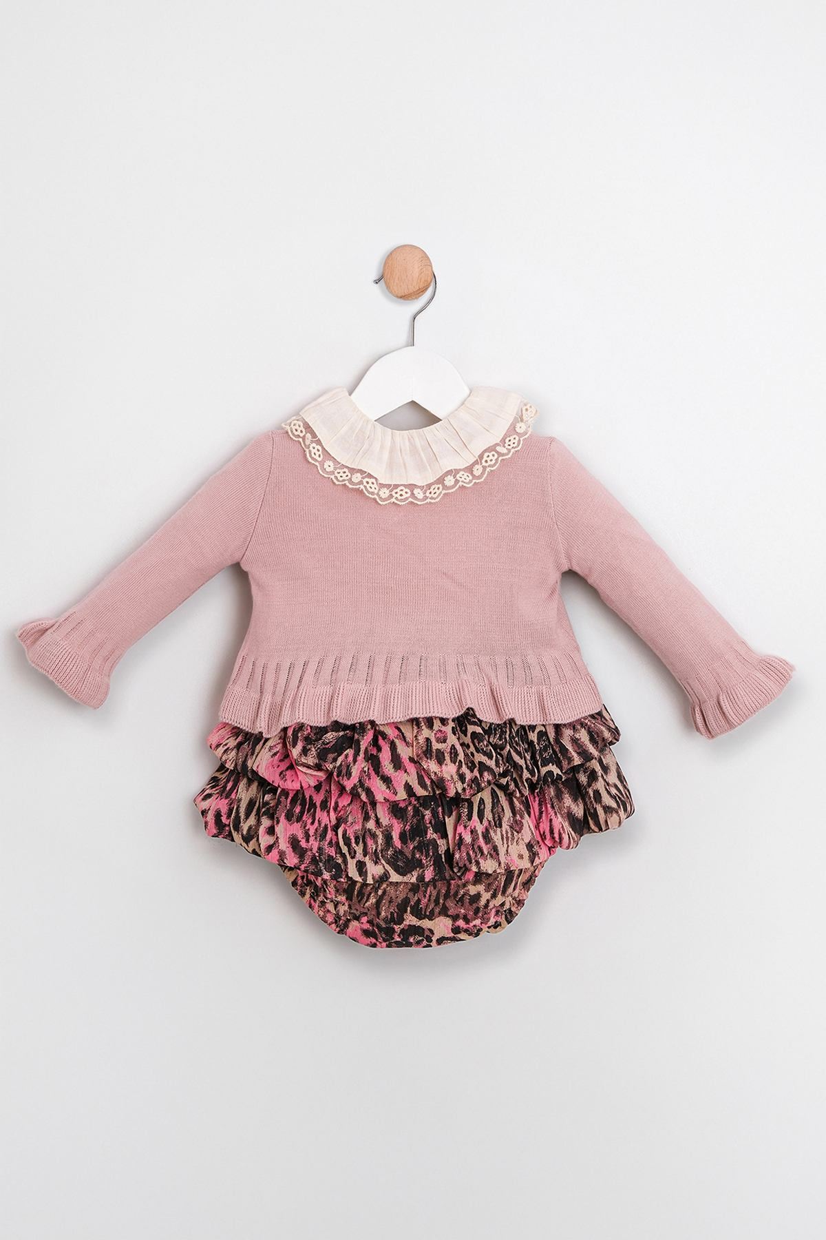 6-18 Aylık Rose Sauvage Kız Bebek 3'Lü Takım-Gül Kurusu