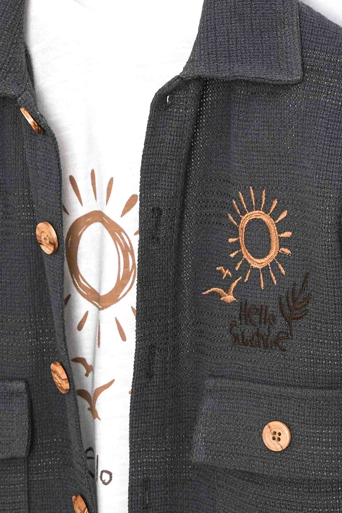 2-5 Yaş Nicolas Prince Erkek Çocuk 3'Lü Takım-İndigo