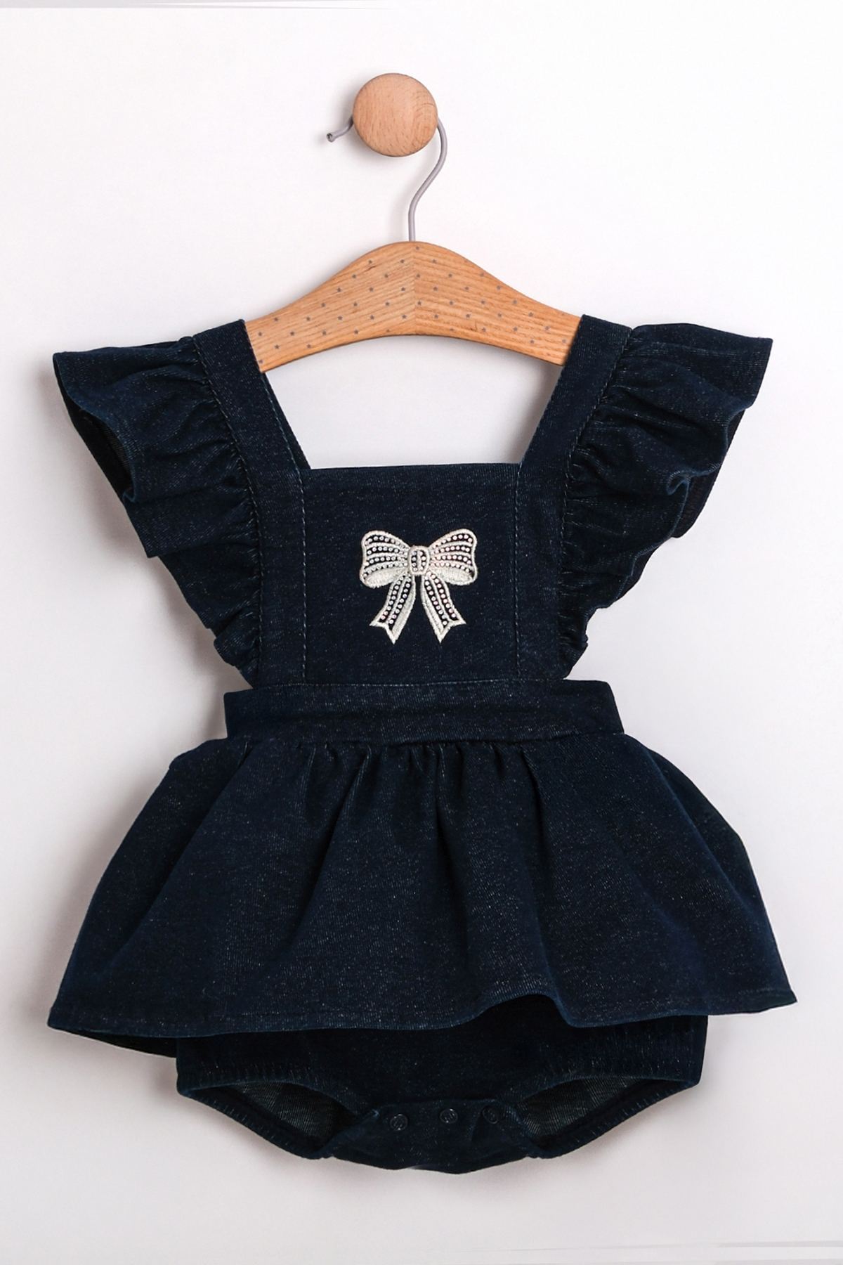 6-18 Aylık Rana Ribbon Kız Bebek Takım-İndigo
