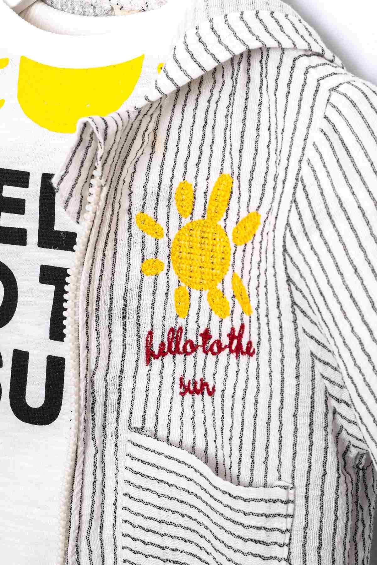 9-24 Aylık Soft Teddy Erkek Bebek 3'Lü Takım-Lacivert