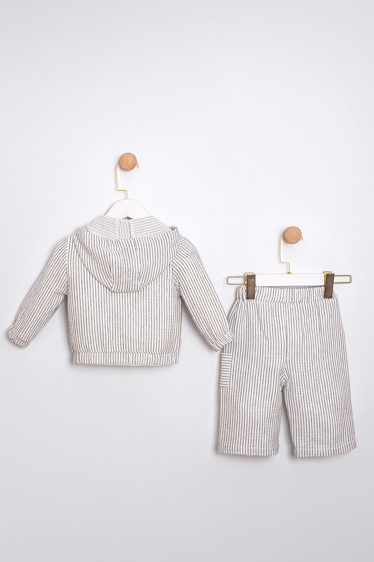 9-24 Aylık Soft Teddy Erkek Bebek 3'Lü Takım-Lacivert