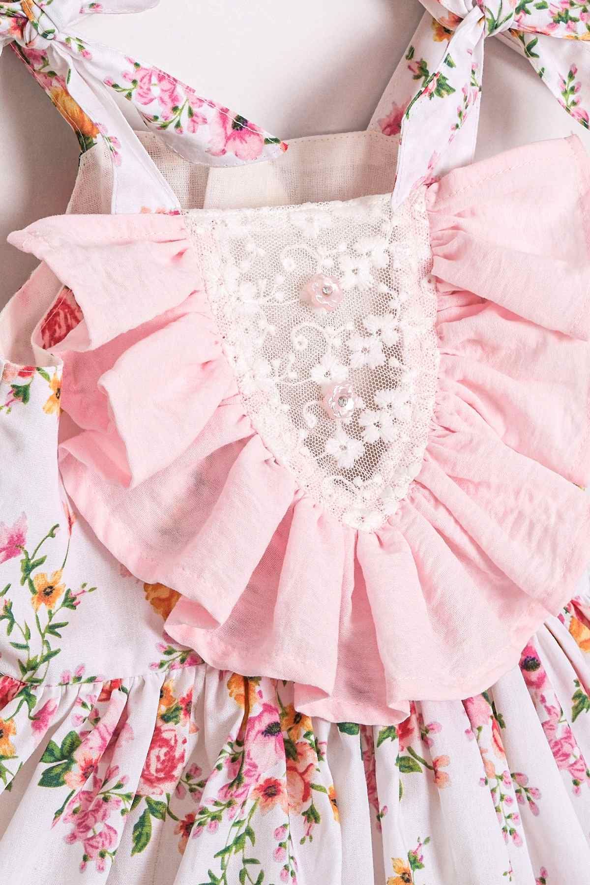 2-5 Yaş Maria Mussness Kız Çocuk Elbise-Ekru