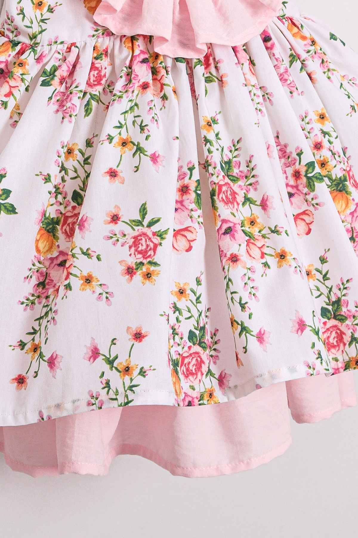 2-5 Yaş Maria Mussness Kız Çocuk Elbise-Ekru