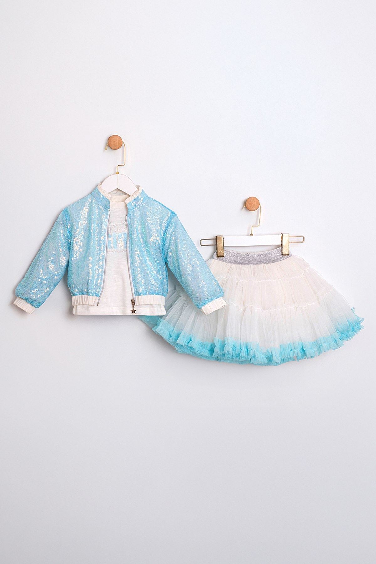 2-5 Yaş Magic Kız Çocuk 3'Lü Takım-Mavi