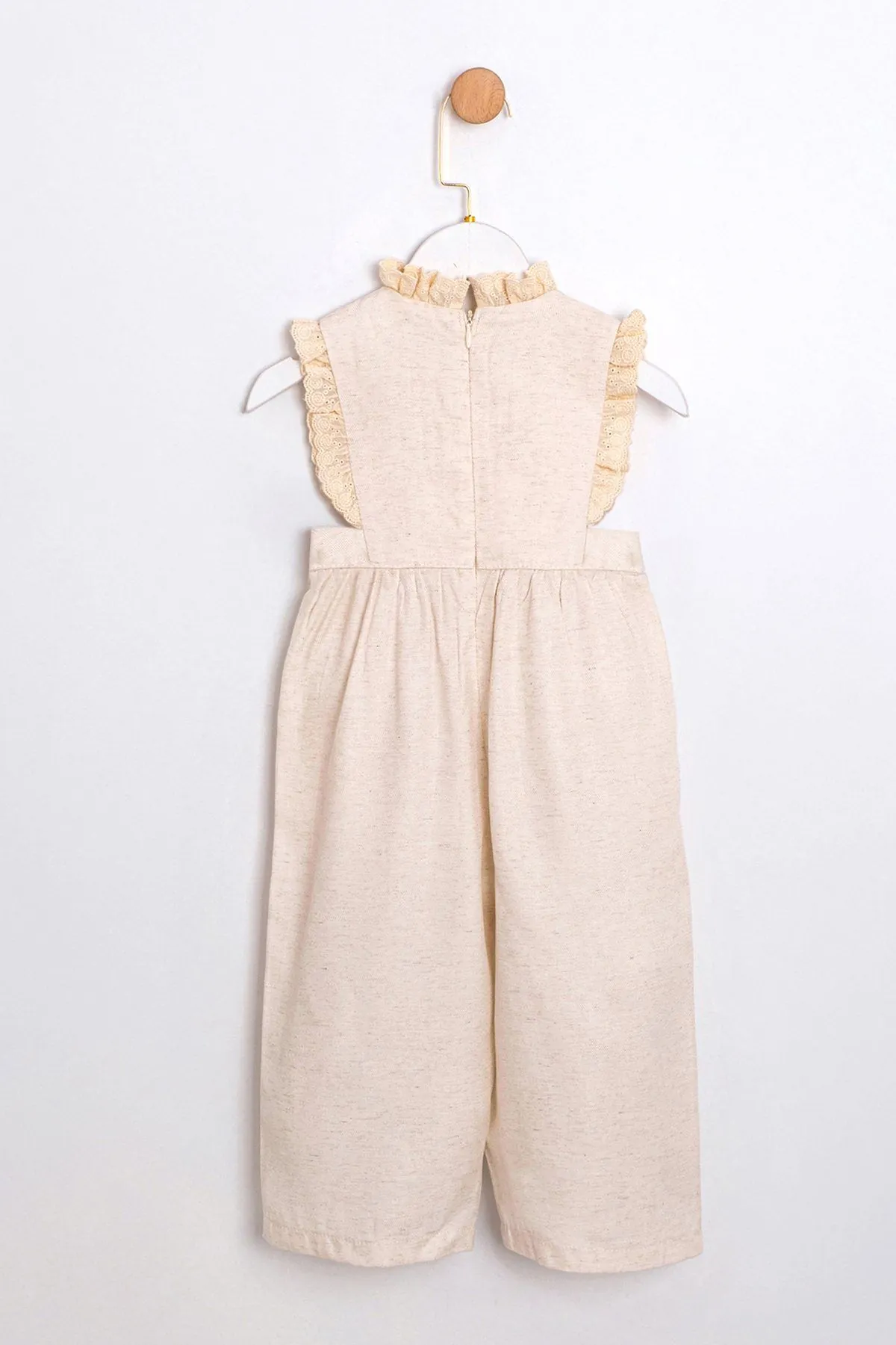 2-5 Yaş Cuddless Set Kız Çocuk Tulum-Latte