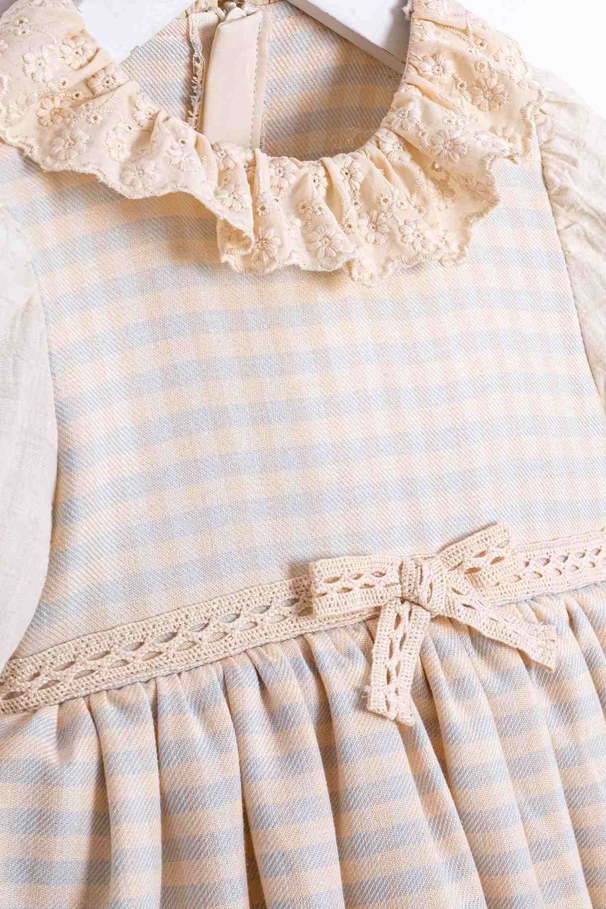 2-5 Yaş Mommy's Love Kız Çocuk Elbise-Mavi