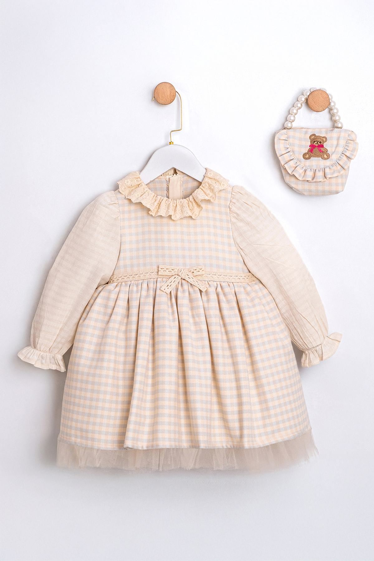 2-5 Yaş Mommy's Love Kız Çocuk Elbise-Mavi