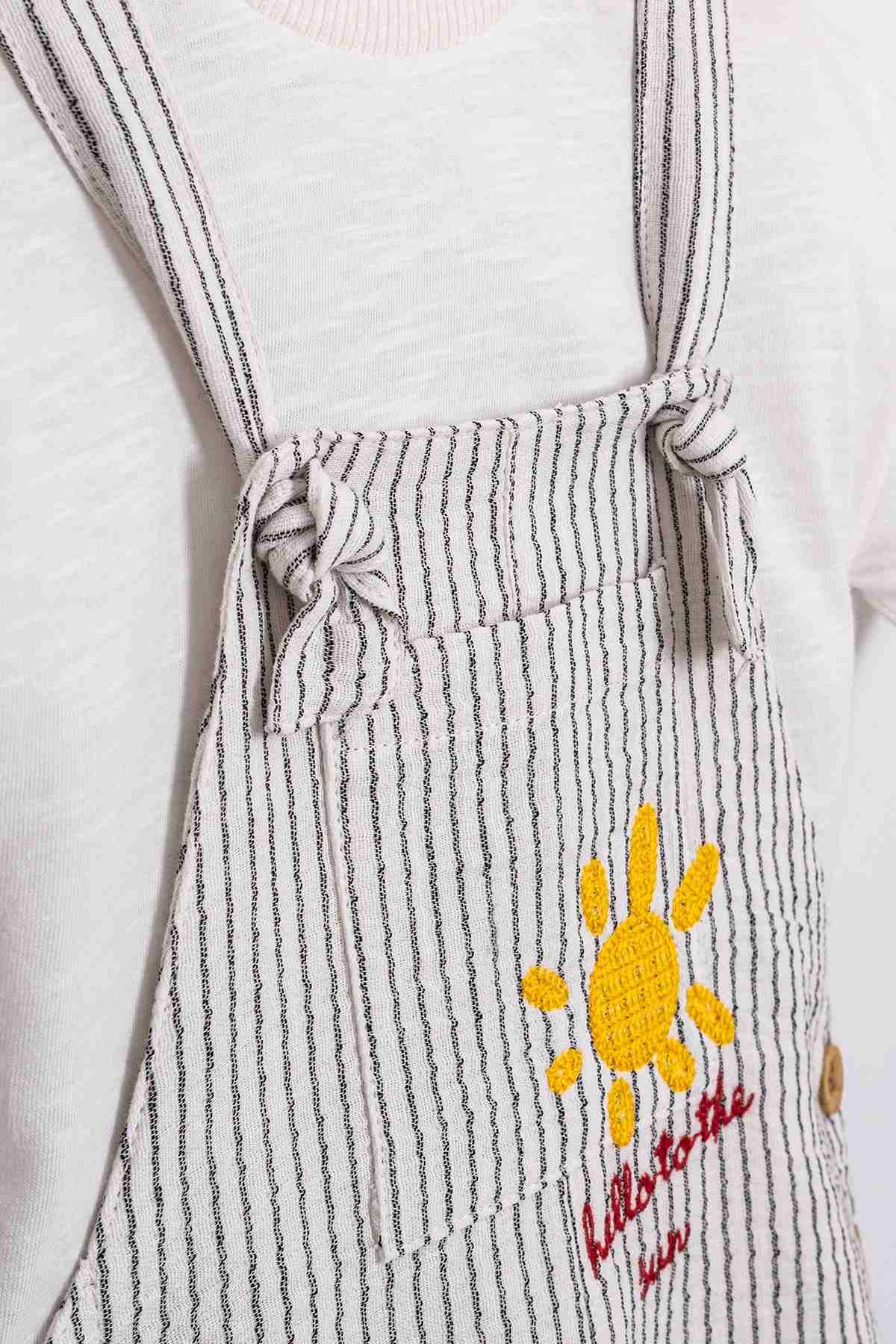 9-24 Aylık Zevra Noir Erkek Bebek Salopet Takım-Lacivert