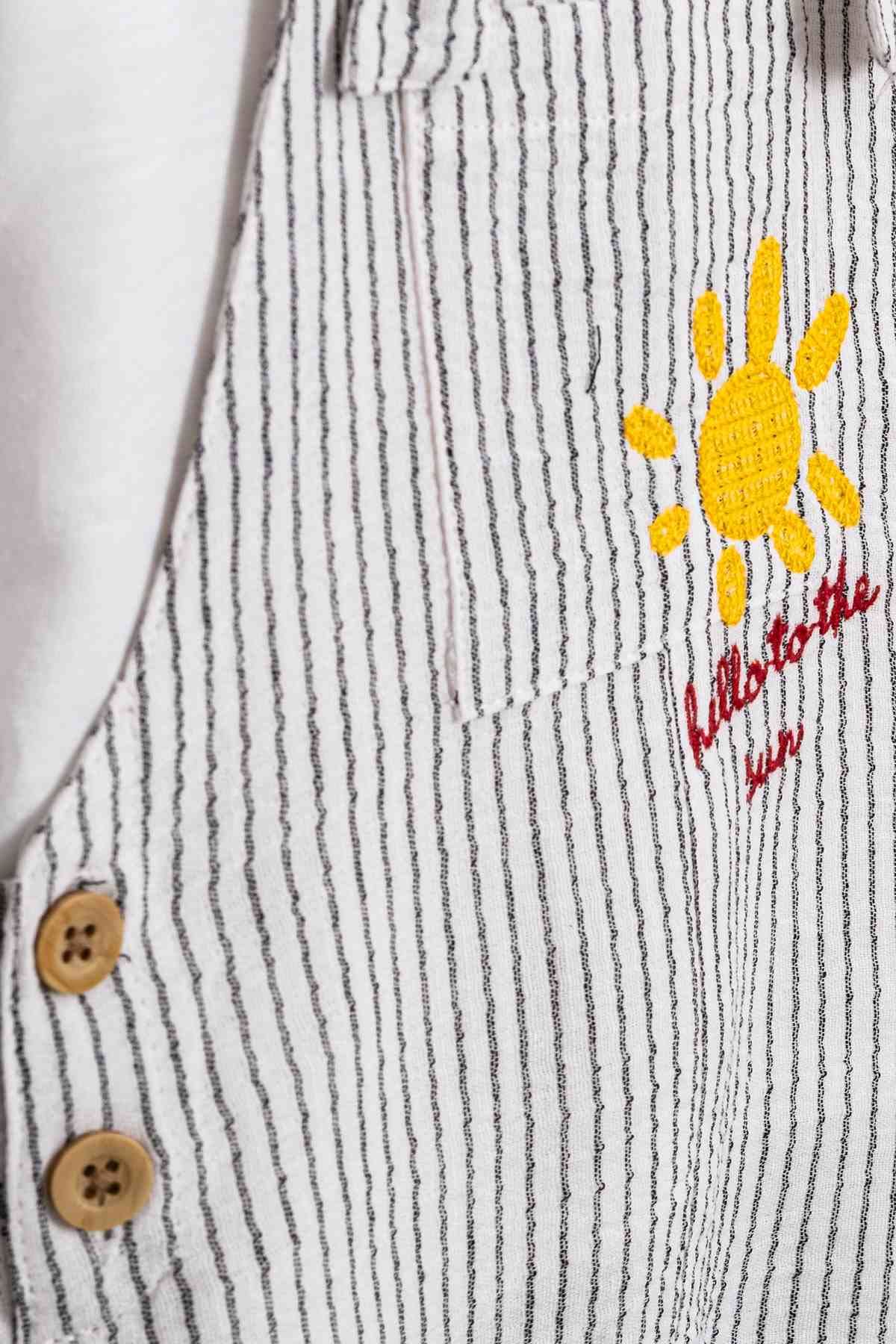 9-24 Aylık Zevra Noir Erkek Bebek Salopet Takım-Lacivert