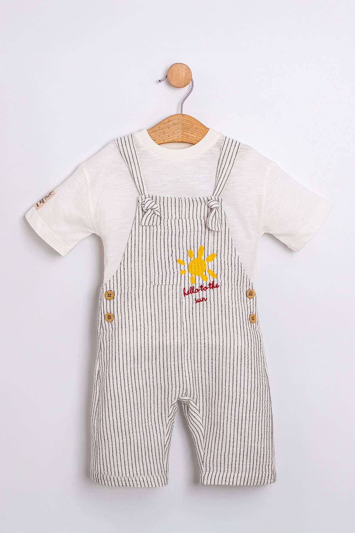 9-24 Aylık Zevra Noir Erkek Bebek Salopet Takım-Lacivert