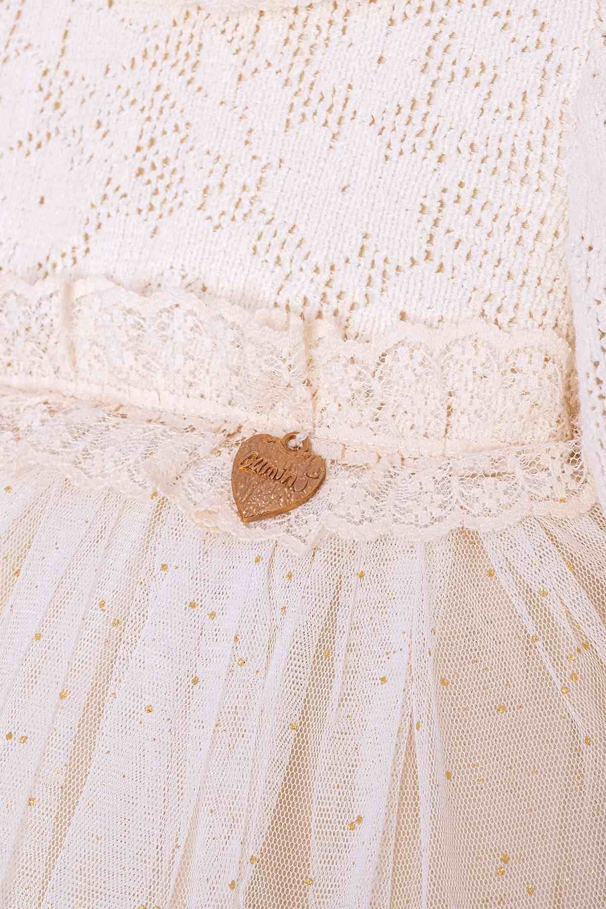 9-24 Aylık Lorelai Kız Bebek Çantalı Elbise-Latte