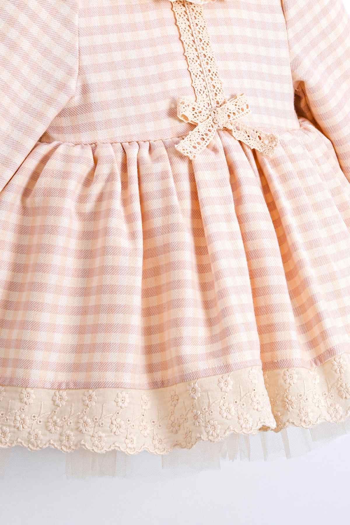 9-24 Aylık Vıvıenne Kız Bebek Çantalı Elbise-Pembe