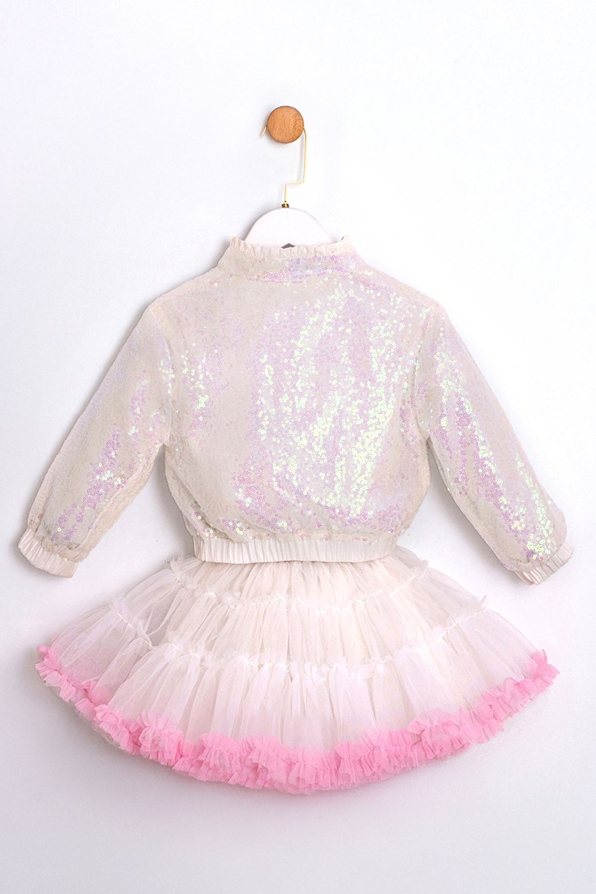 2-5 Yaş Magic Kız Çocuk 3'Lü Takım-Ekru