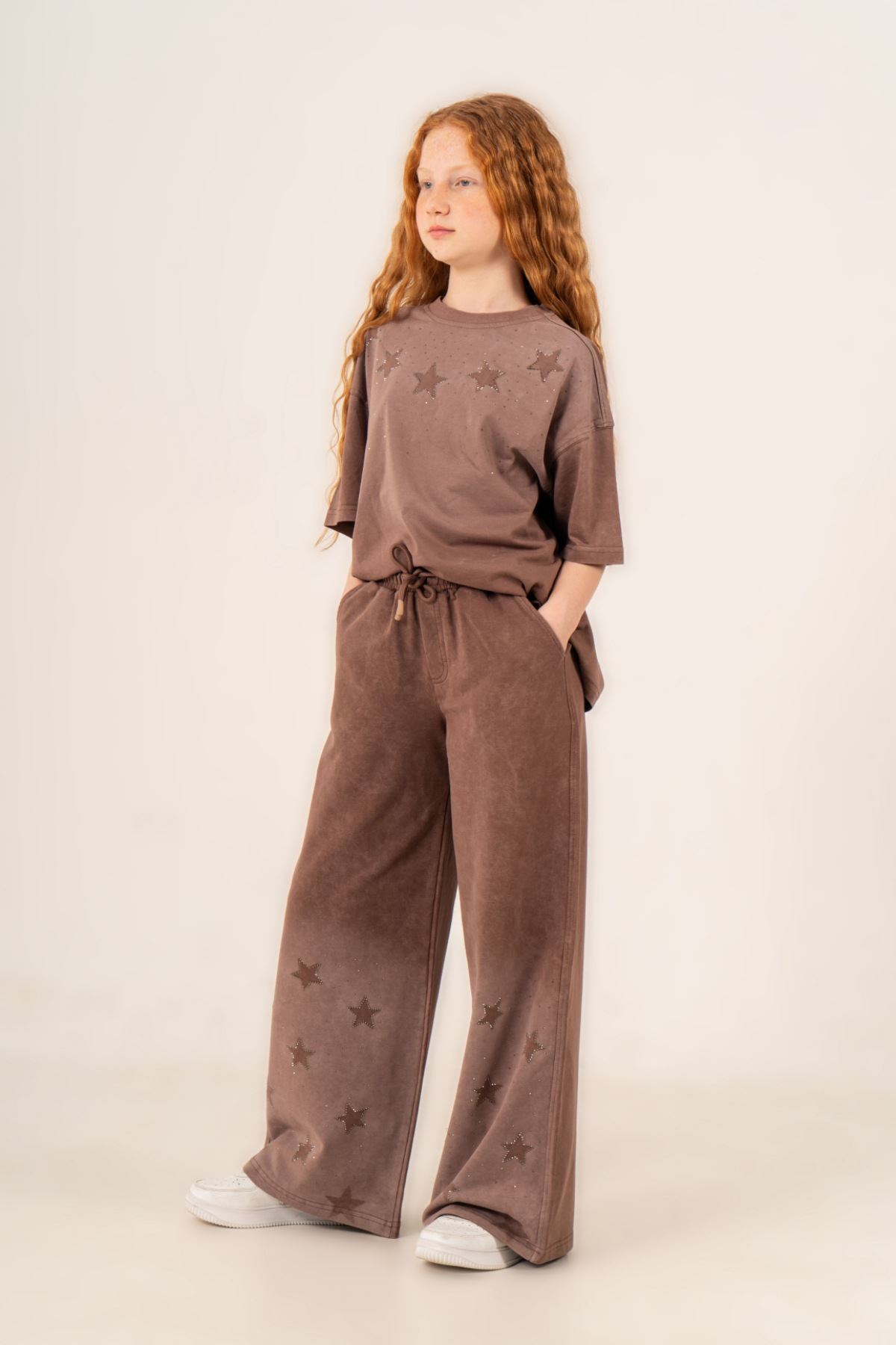 9-15 Yaş Magic  Mussness Kız Çocuk Takım-Kahverengi