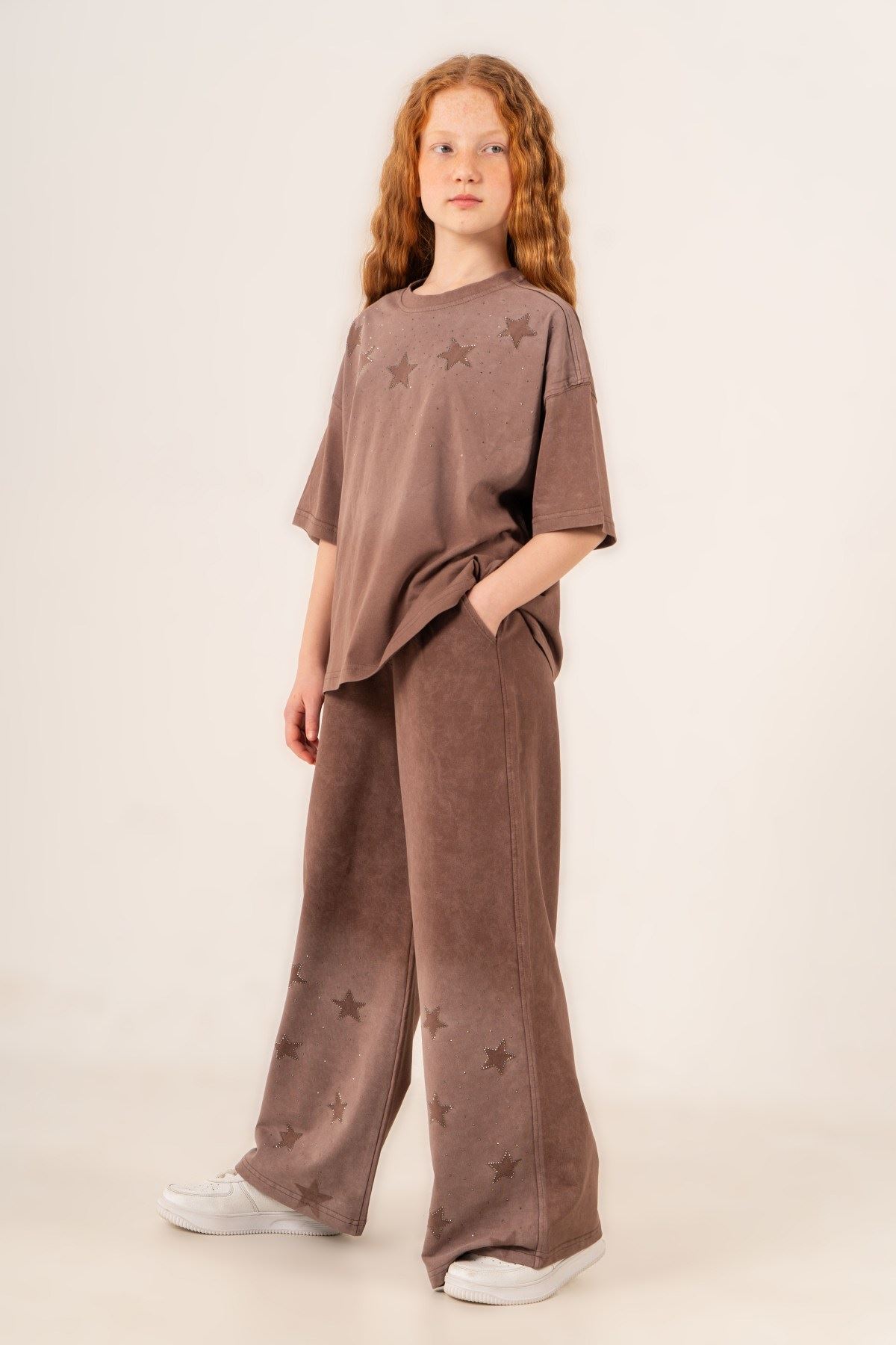 9-15 Yaş Magic  Mussness Kız Çocuk Takım-Kahverengi