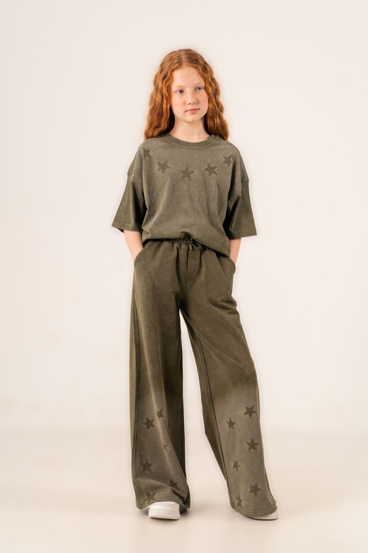 9-15 Yaş Magic  Mussness Kız Çocuk Takım-Haki