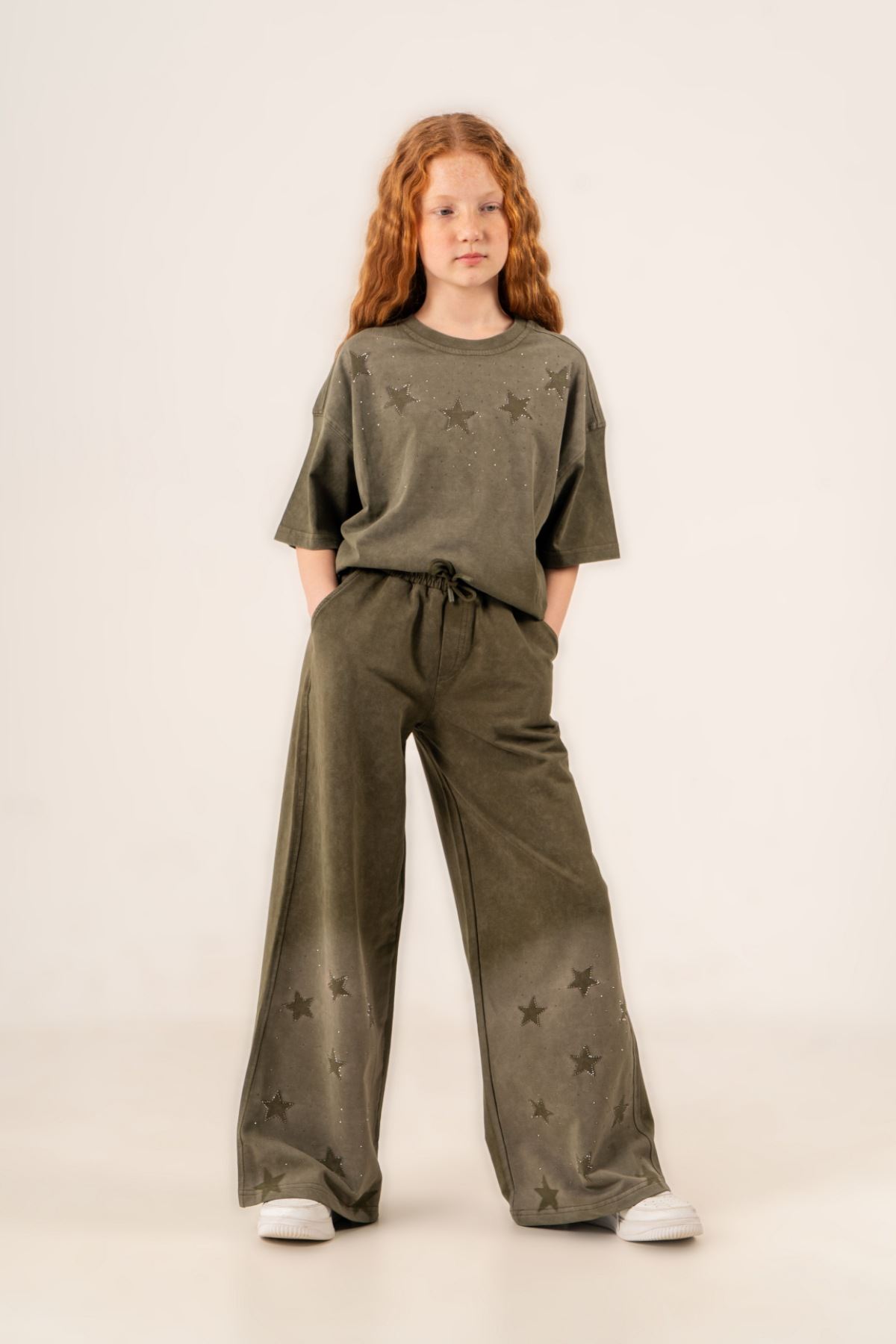 9-15 Yaş Magic  Mussness Kız Çocuk Takım-Haki