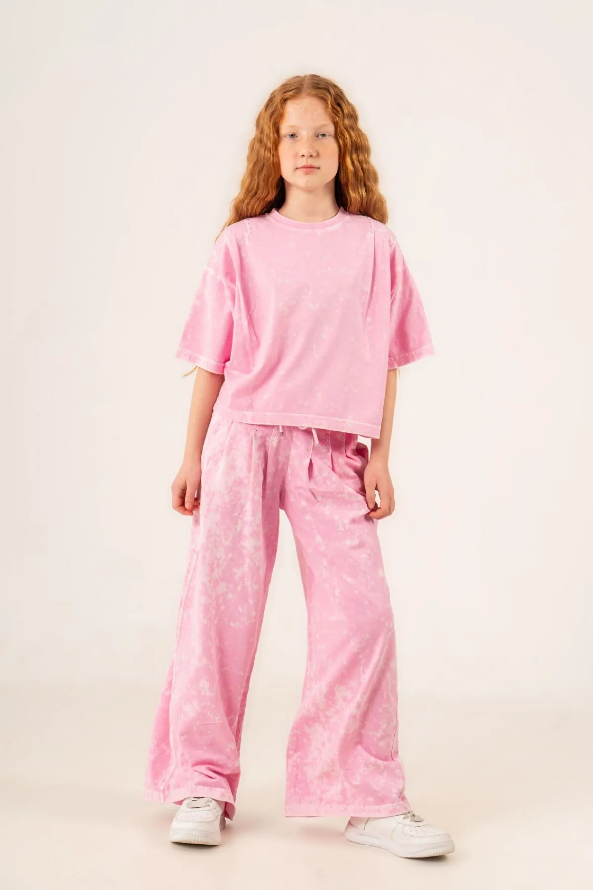 9-15 Yaş London Street Kız Çocuk Takım-Şeker Pembe