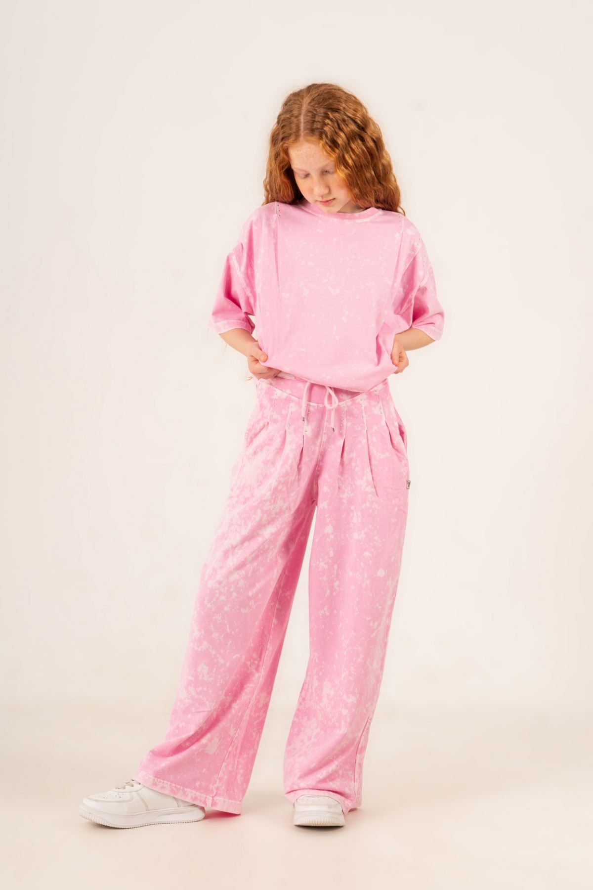 9-15 Yaş London Street Kız Çocuk Takım-Şeker Pembe