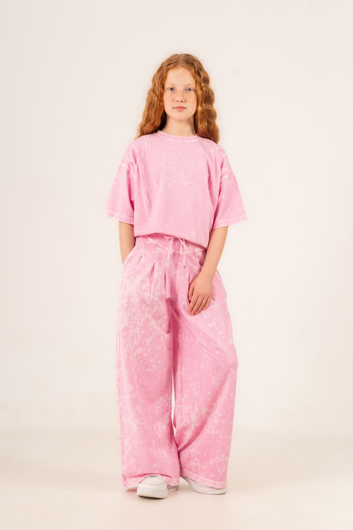 9-15 Yaş London Street Kız Çocuk Takım-Şeker Pembe